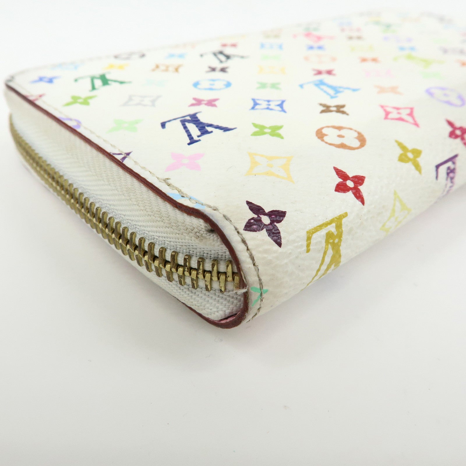 Louis Vuitton Monogram Multicolor Round Zippy Wallet Blanc M60241