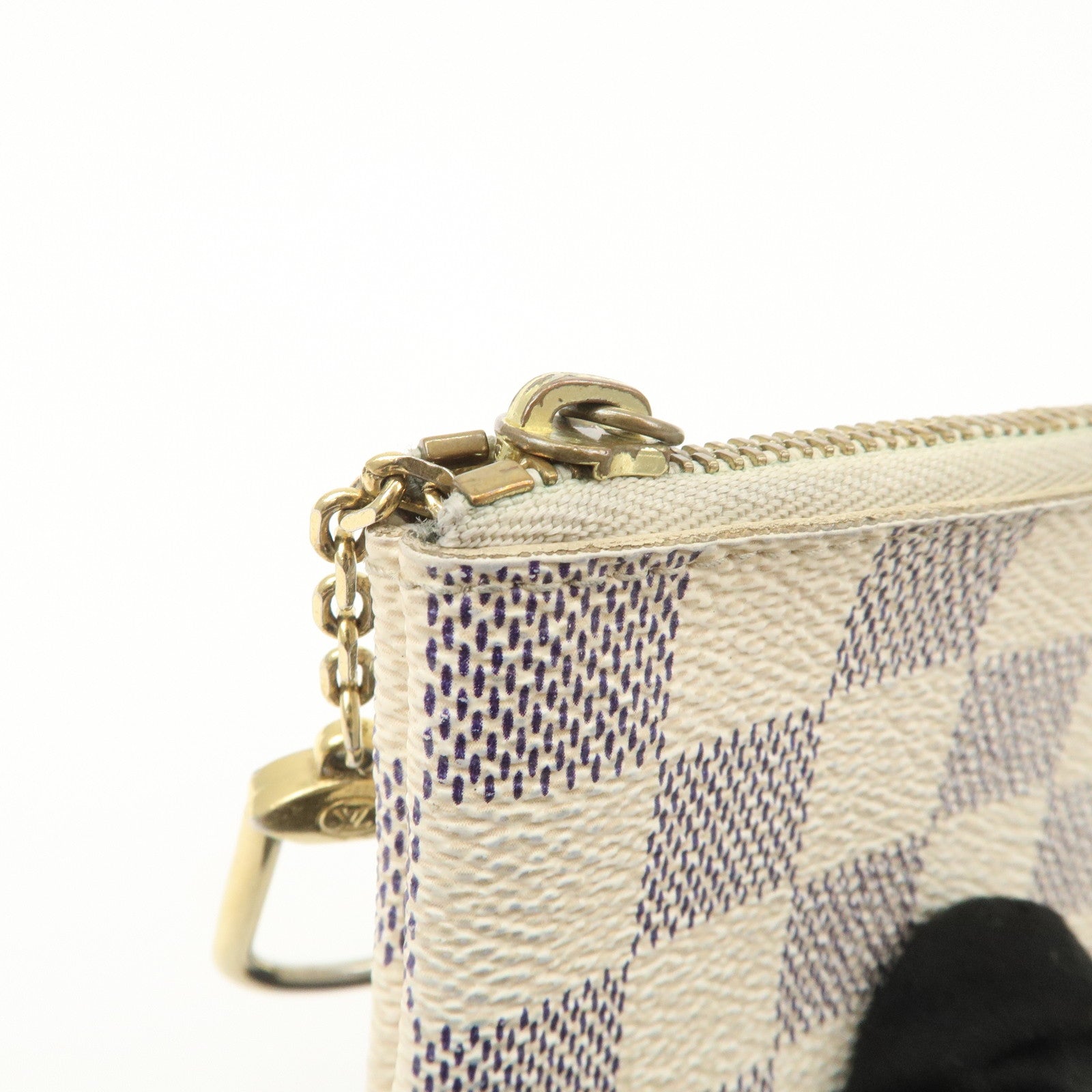 Louis Vuitton Damier Azur Pochette Cles Coin Case N62659