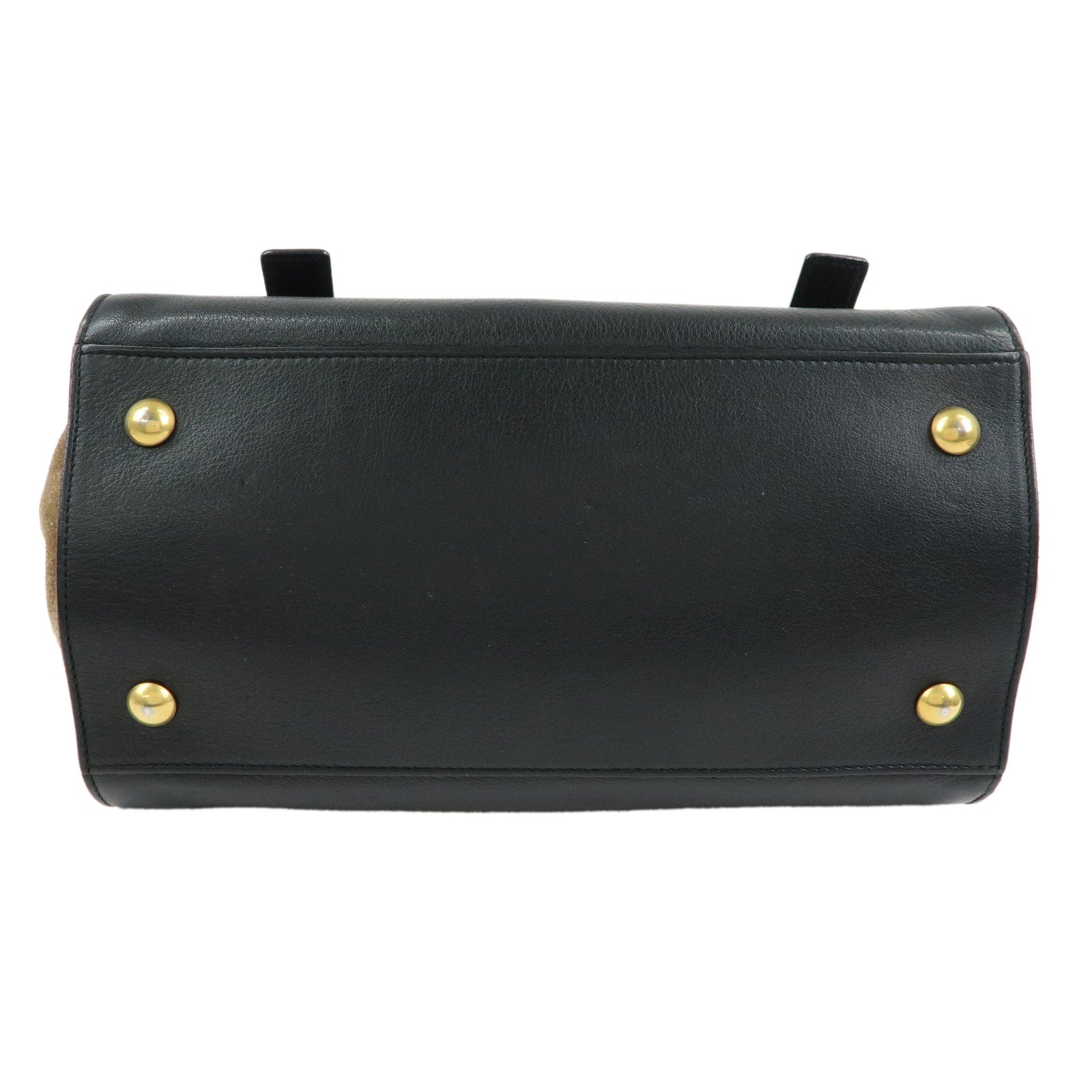 SAINT LAURENT PARIS Muse Two Canvas Leather 2Way Bag Black 313499