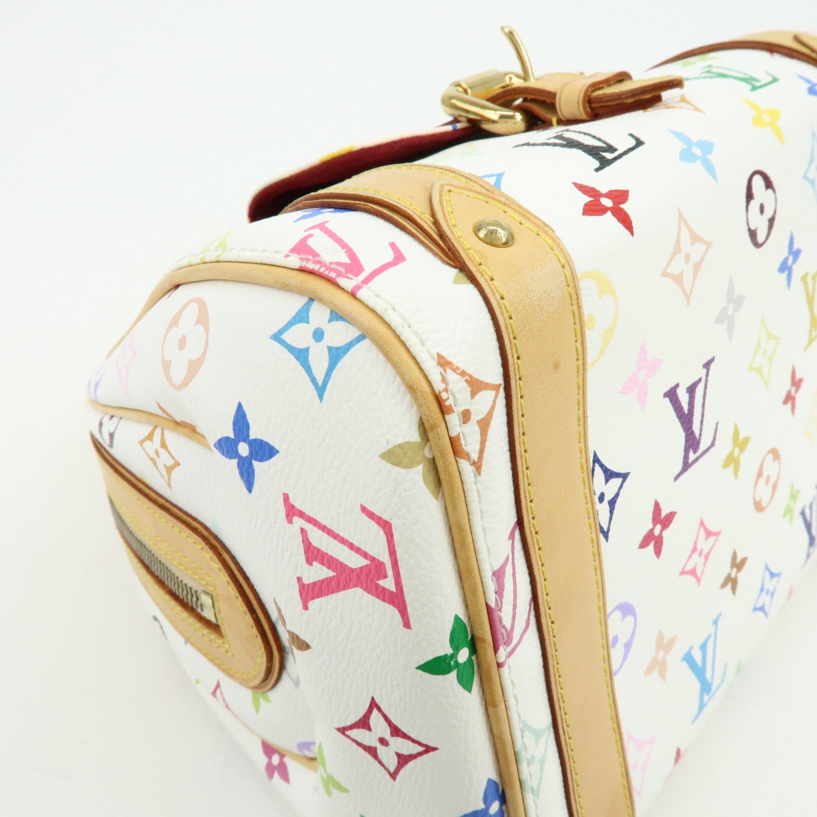 Louis Vuitton Monogram Priscilla Hand Bag Multicolor Blanc M40096