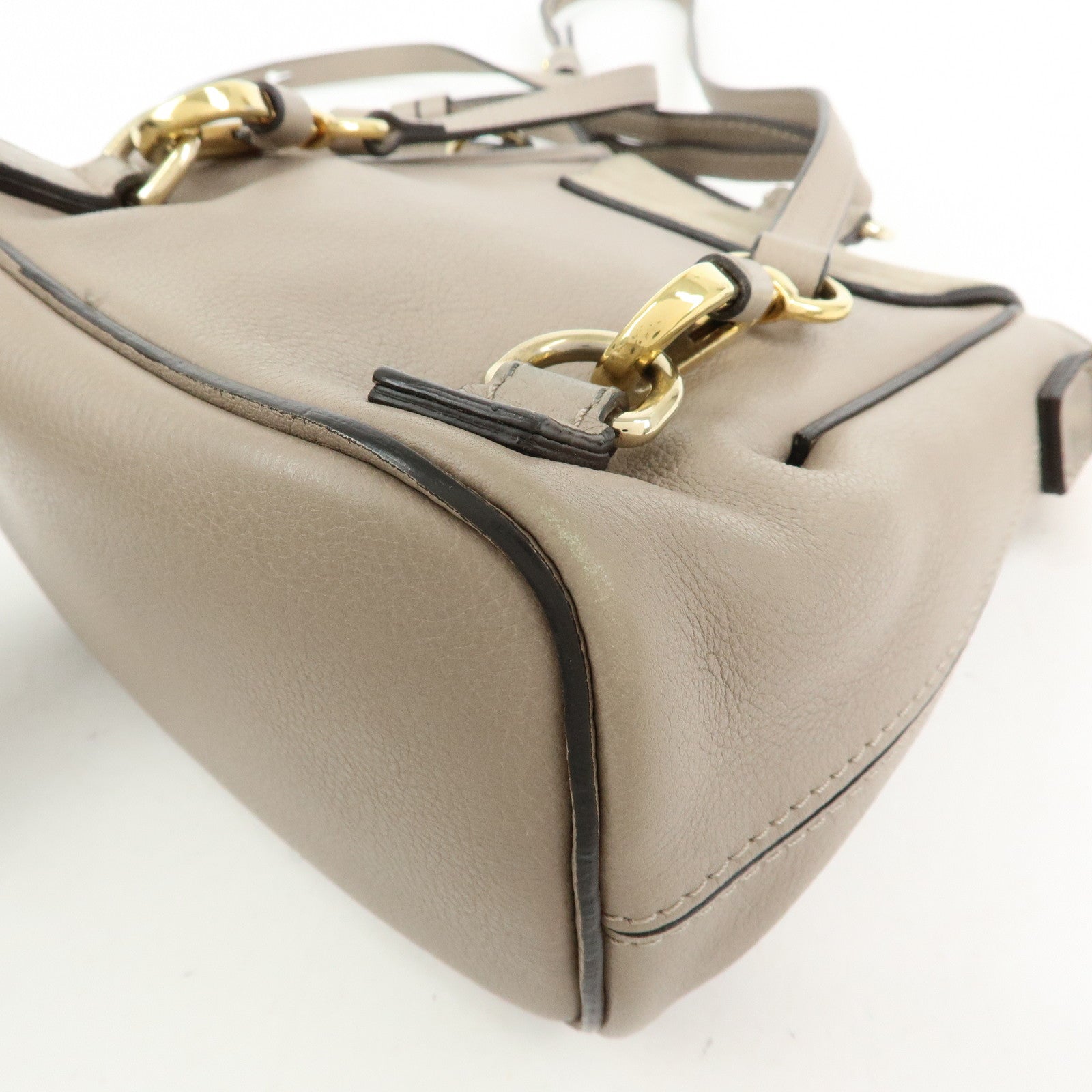 Chloe Faye Suede Leather 2Way Bag Shoulder Bag Backpack Gray