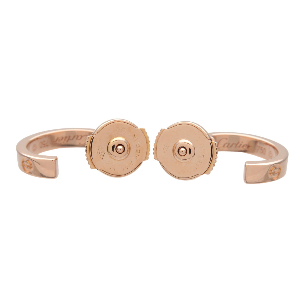 Cartier LOVE Hoop Earrings K18 750PG Rose Gold
