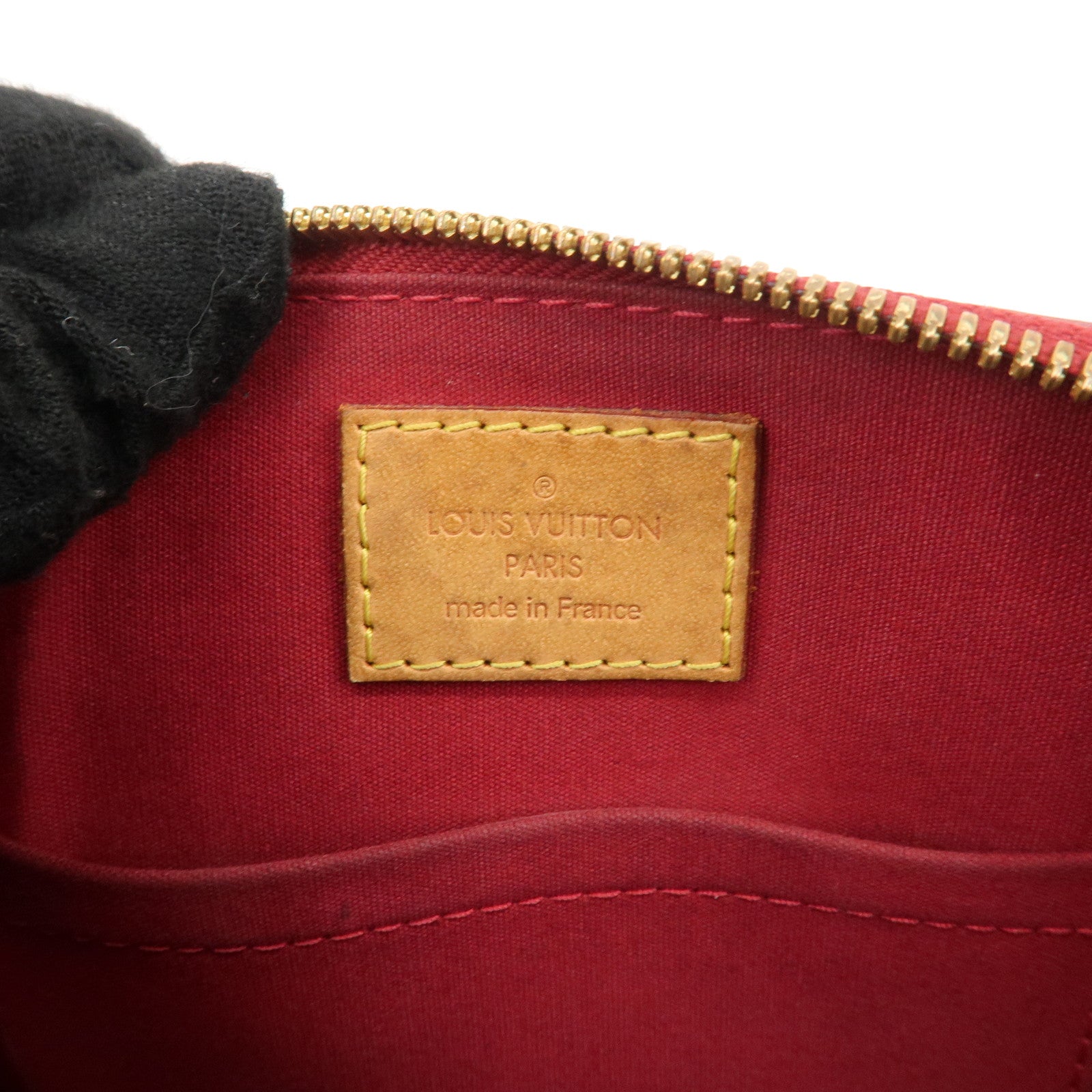 Louis Vuitton Monogram Vernis Alma BB 2Way Bag Red M91606 Used