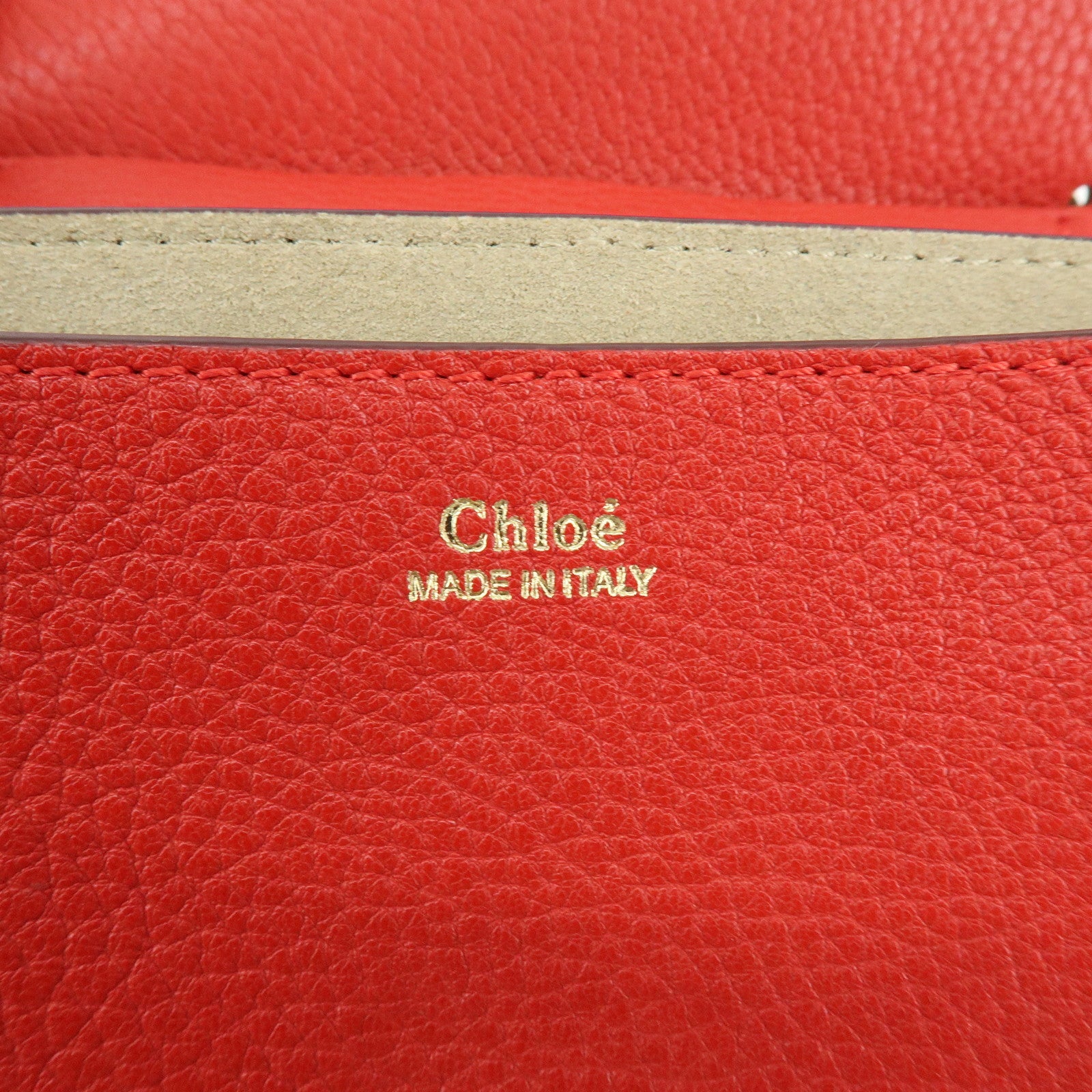 Chloe Drew Leather Chain Shoulder Bag Crossbody Bag Red