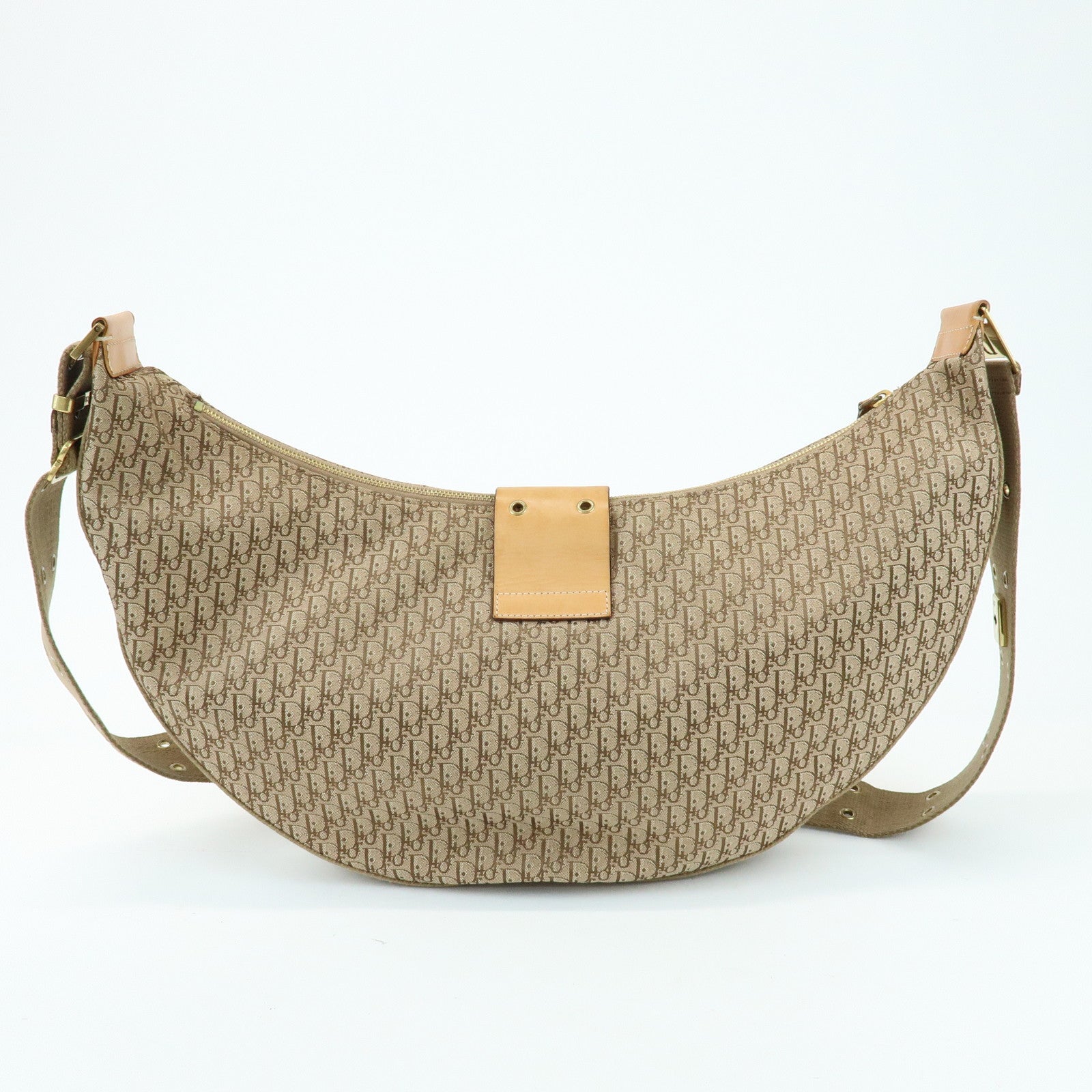 Christian Dior Street Chic Trotter Canvas Leather Shoulder Bag