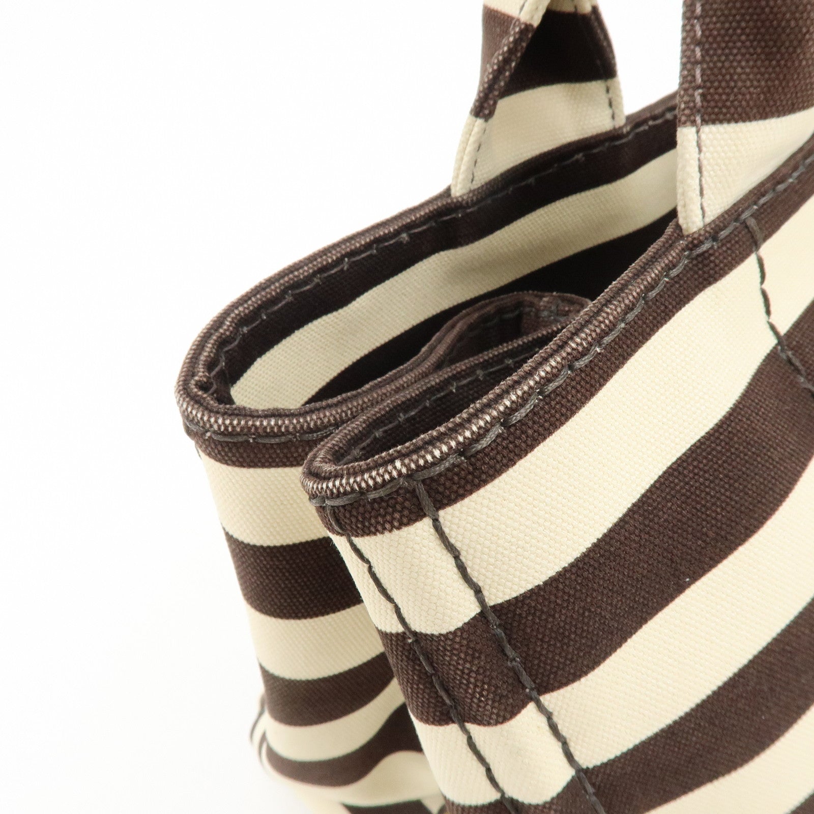 PRADA Canapa Triangle Logo Canvas 2Way Hand Bag Shoulder Bag B2642B