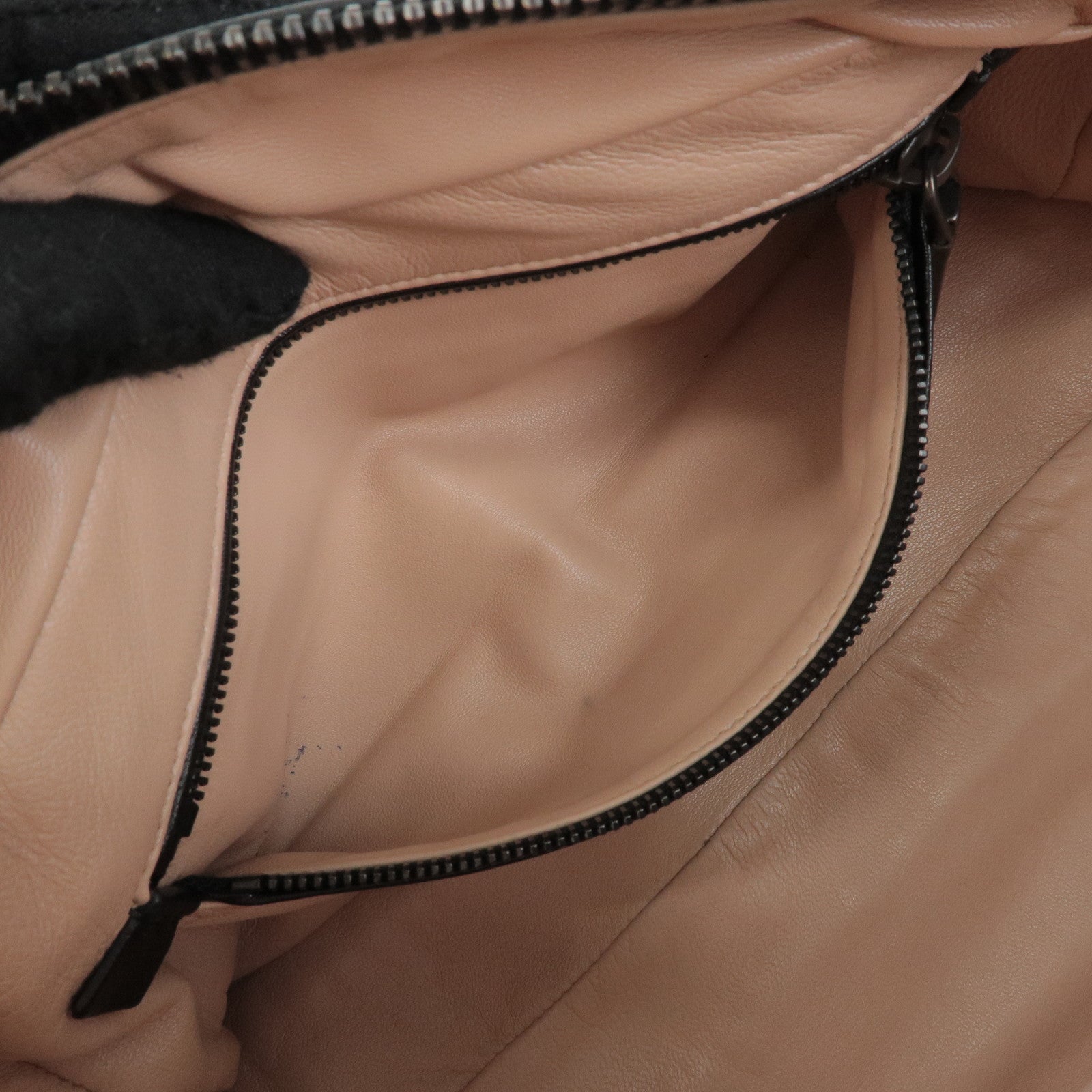 PRADA Leather Boston Bag Hand Bag Black BL0758