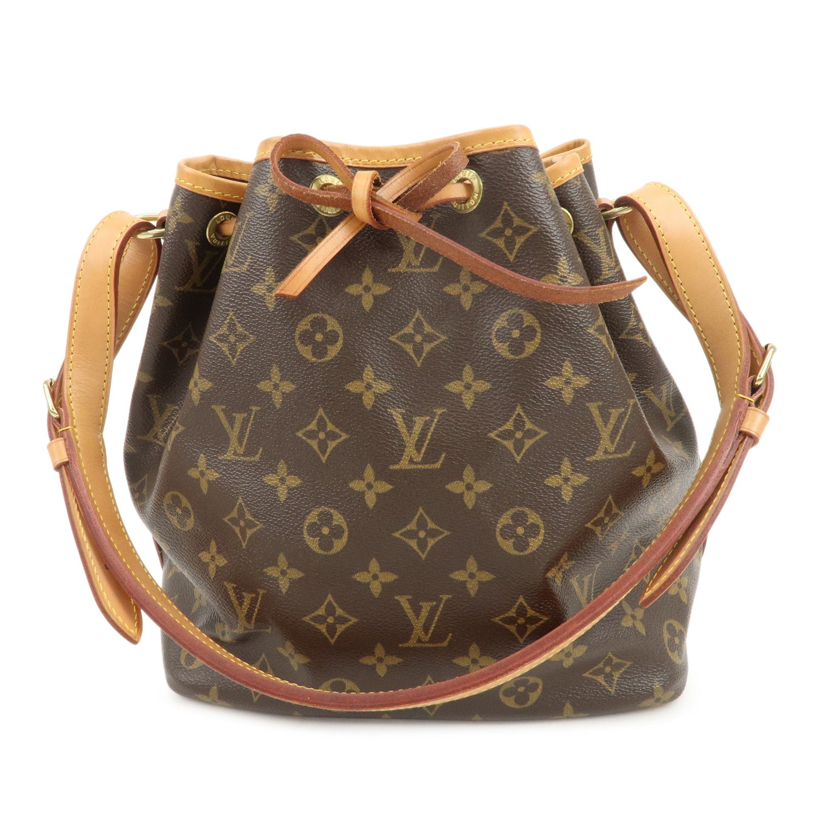 Louis Vuitton Monogram Petit Noe Shoulder Bag Brown M42226
