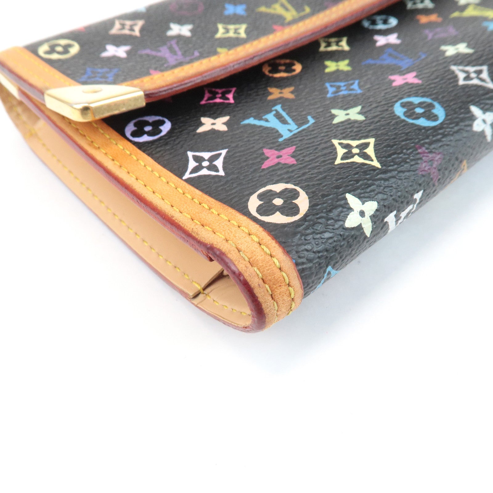 Louis Vuitton Monogram Multicolor Porte Trezor International Wallet M92658 Used