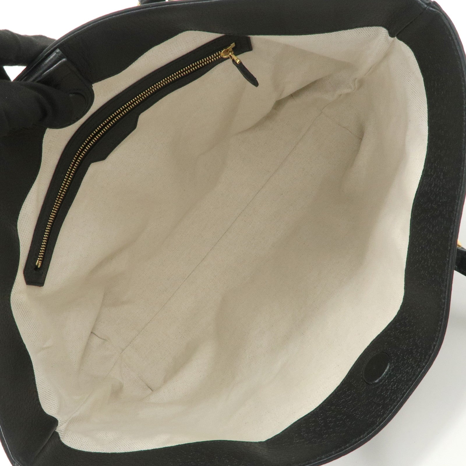 GUCCI GG Canvas Denim Medium Tote Bag Shoulder Bag Black 631685