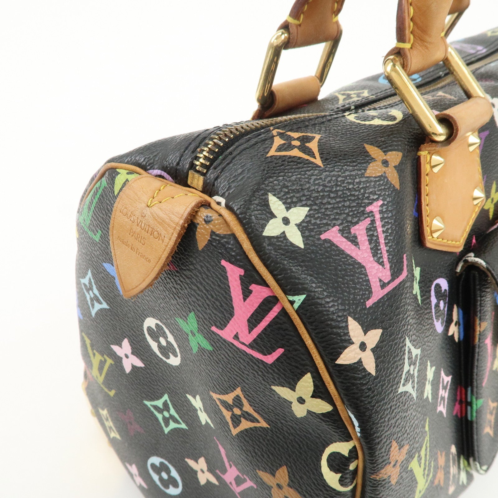 Louis Vuitton Monogram Multicolor Speedy 30 Boston Bag Noir M92642