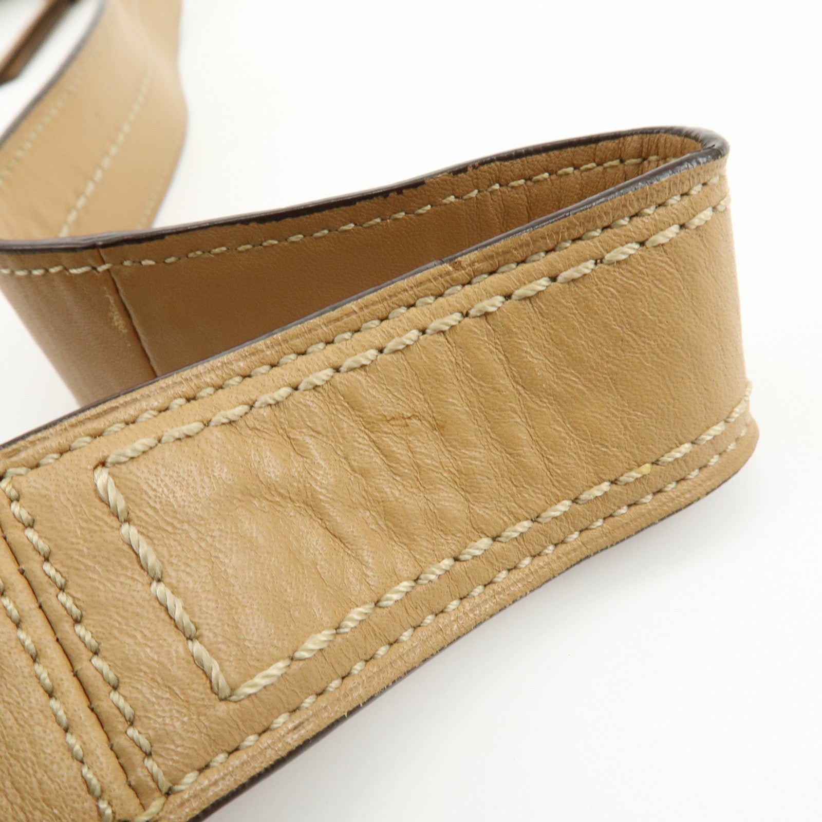 COACH Leather Shoulder Bag Light Brown
