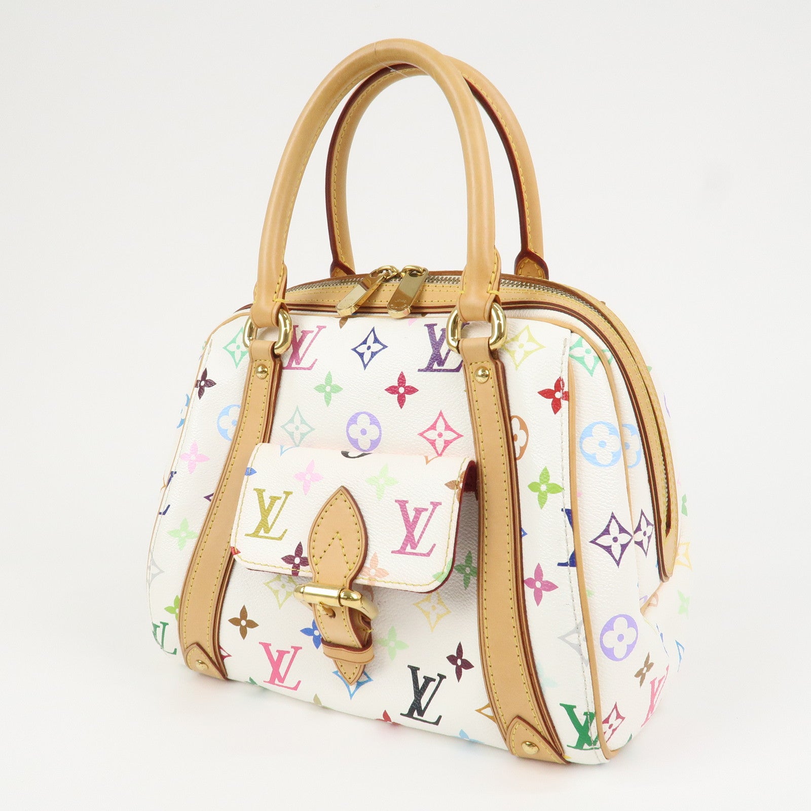 Louis Vuitton Monogram Multicolor Priscilla Hand Bag Blanc M40096