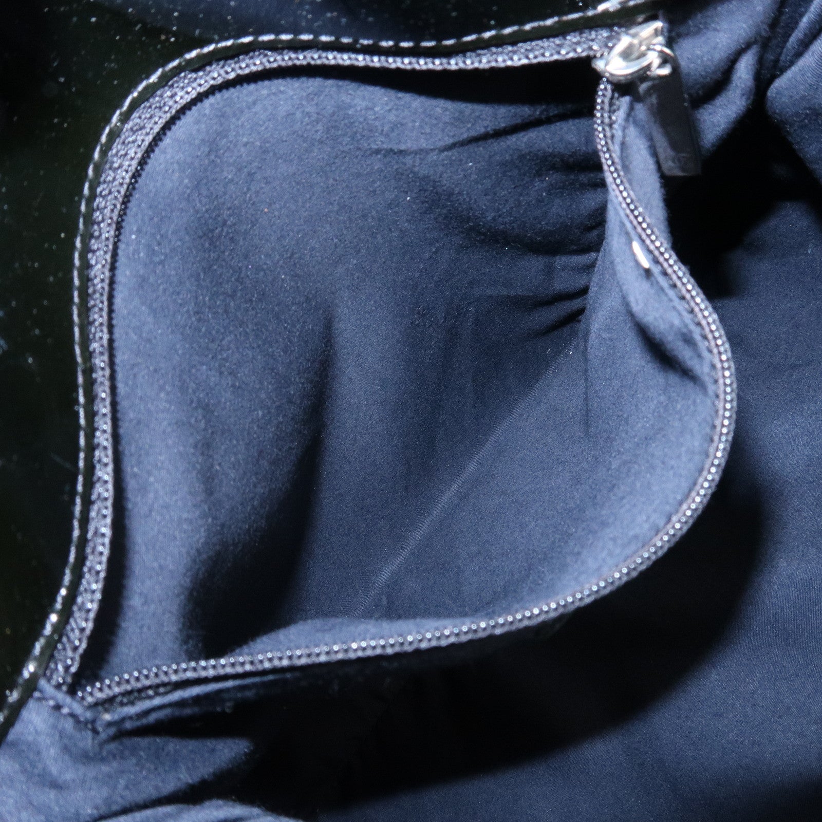 CHANEL COCO Mark Patent Leather Rhinestone Tote Bag Black