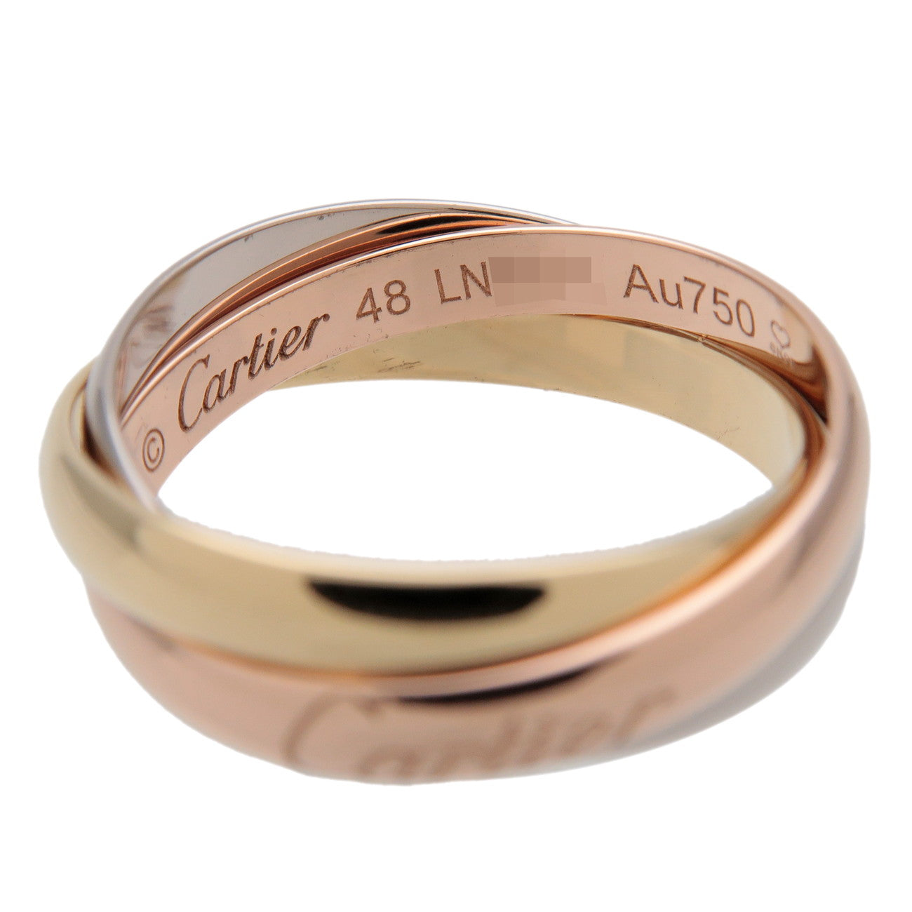 Cartier Trinity Ring SM K18 750YG/WG/PG #48 US5 EU48 HK10