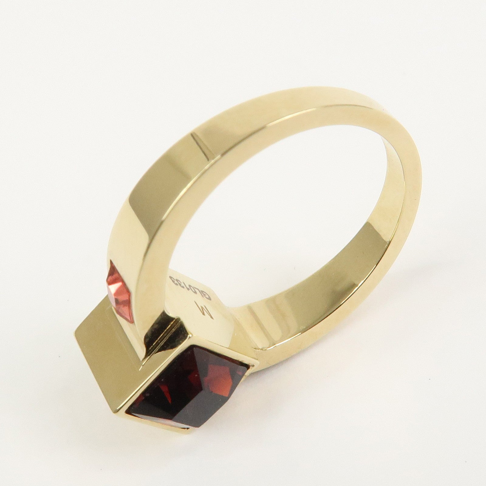 Louis Vuitton Bague Gamble Logo Metal Ring Gold M66824