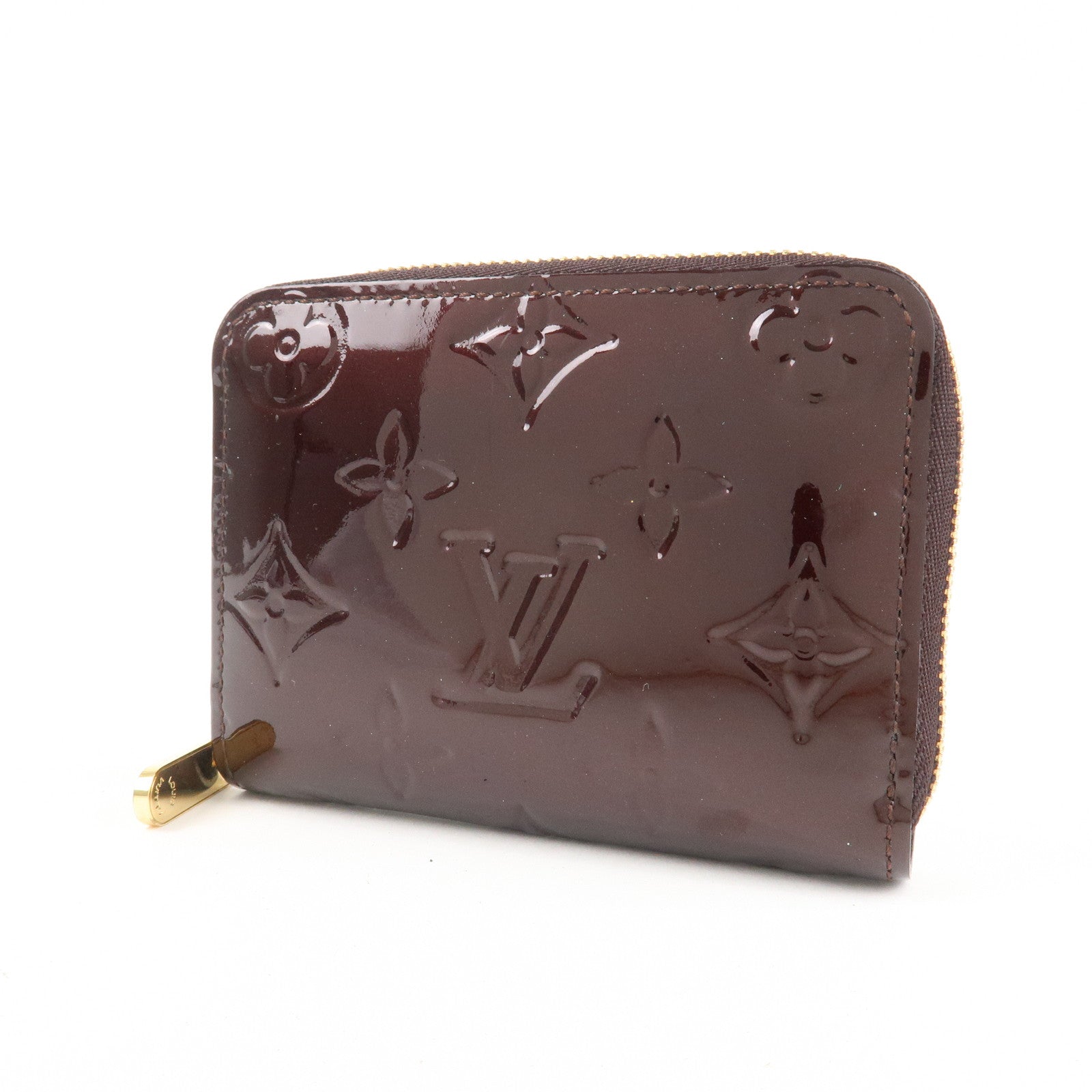 Louis Vuitton Monogram Vernis Zippy Coin Purse Amarante M93607 Used
