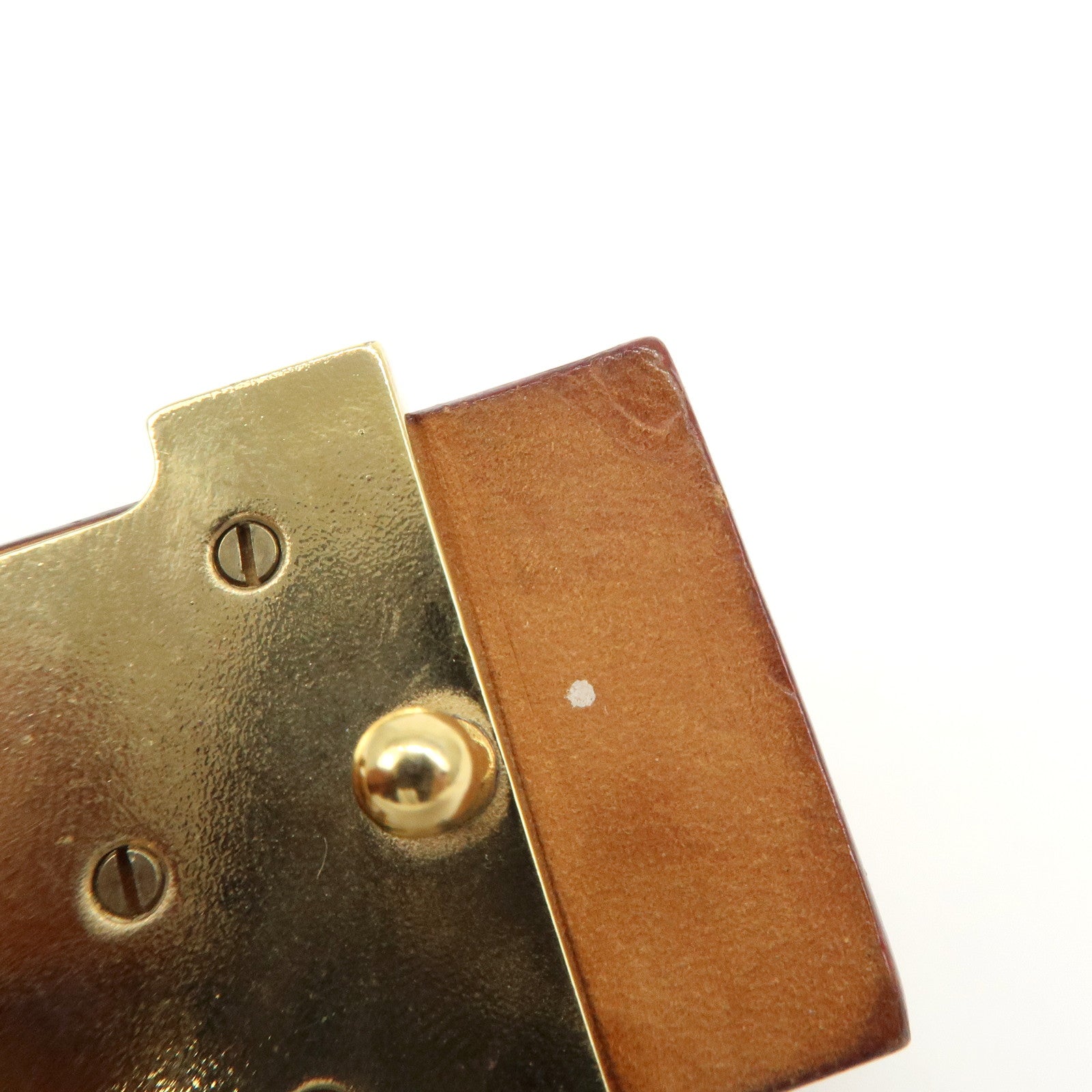 Louis Vuitton Leather Ceinture LV Initial Belt 80/32 Caramel M6901