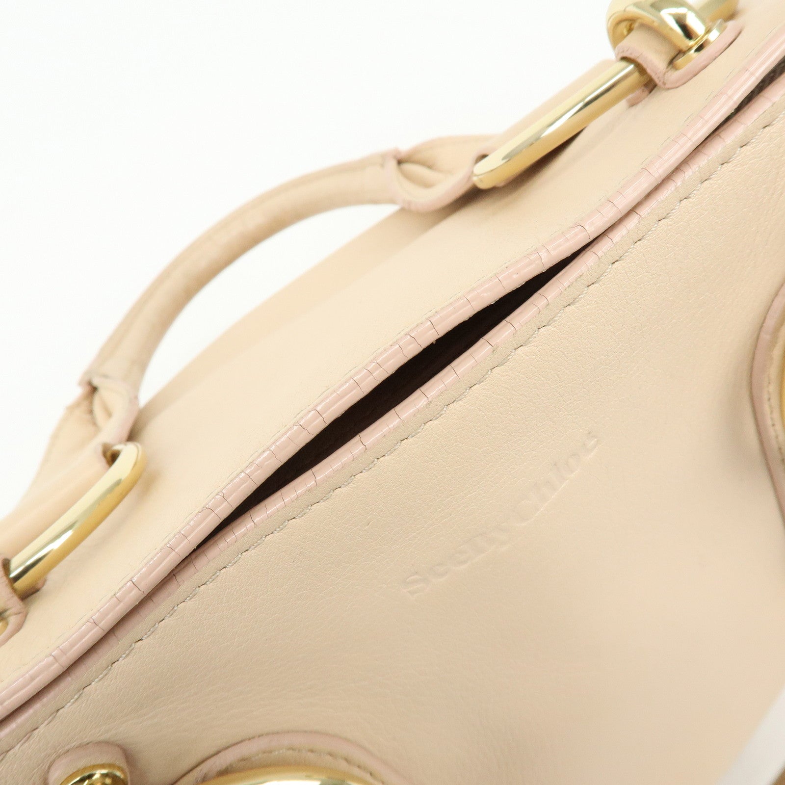Chloe See by Chloe Paige Leather 2Way Bag Shoulder Bag Light Pink