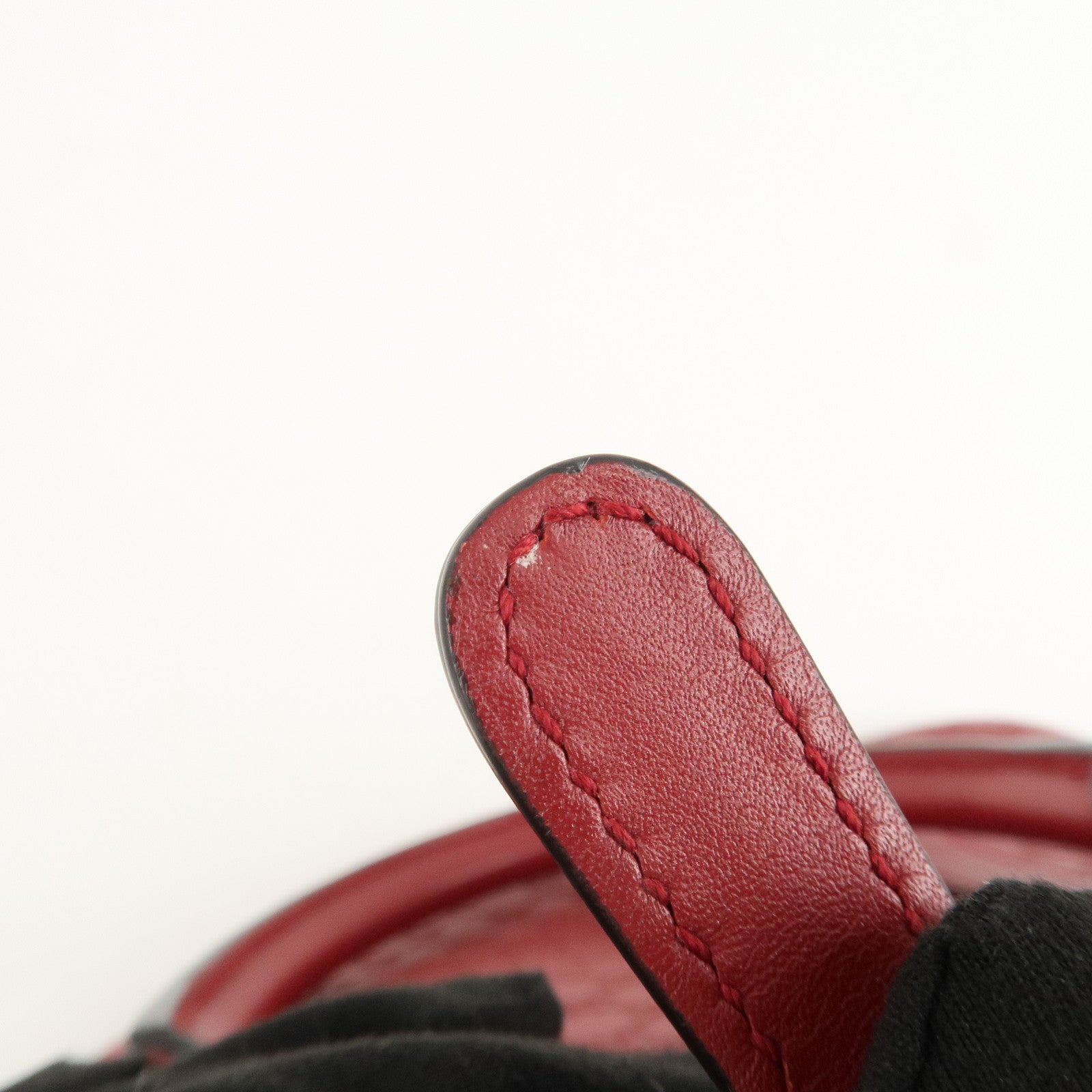 GUCCI Micro Guccissima 2Way Hand Shoulder Bag Castilian Red 449654 Used