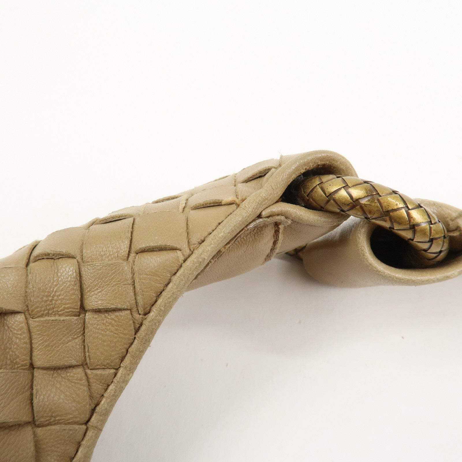 BOTTEGA VENETA Intrecciato Nappa Leather Shoulder Bag Light Brown