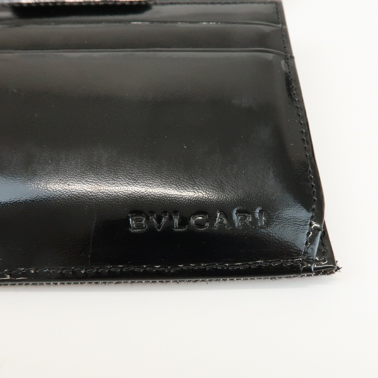 BVLGARI Logo Mania Canvas Leather Bi-fold Long Wallet Black
