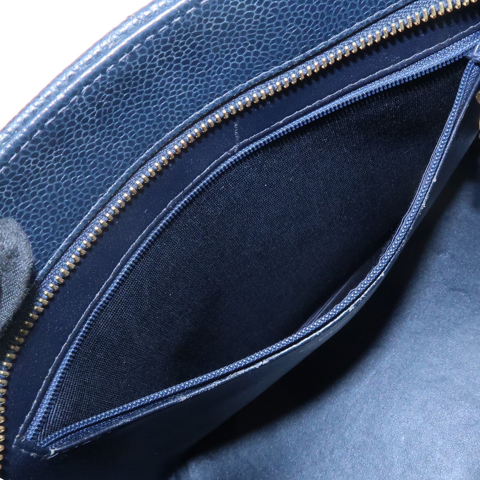 CHANEL COCO Mark Matelasse Medallion Tote Bag Hand Bag Navy A01804