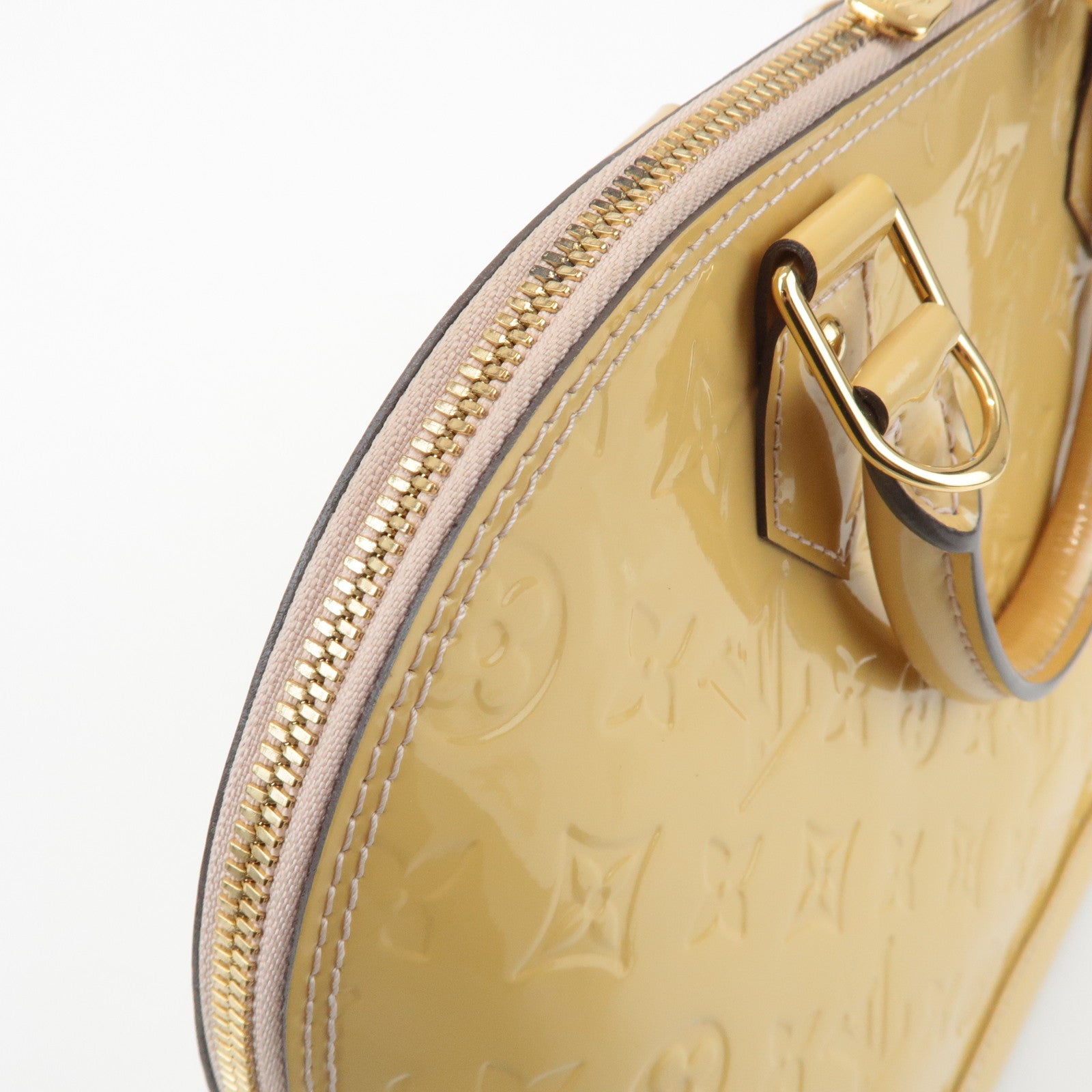 Louis Vuitton Monogram Vernis Leather Alma PM Hand Bag Dune M90170 Used