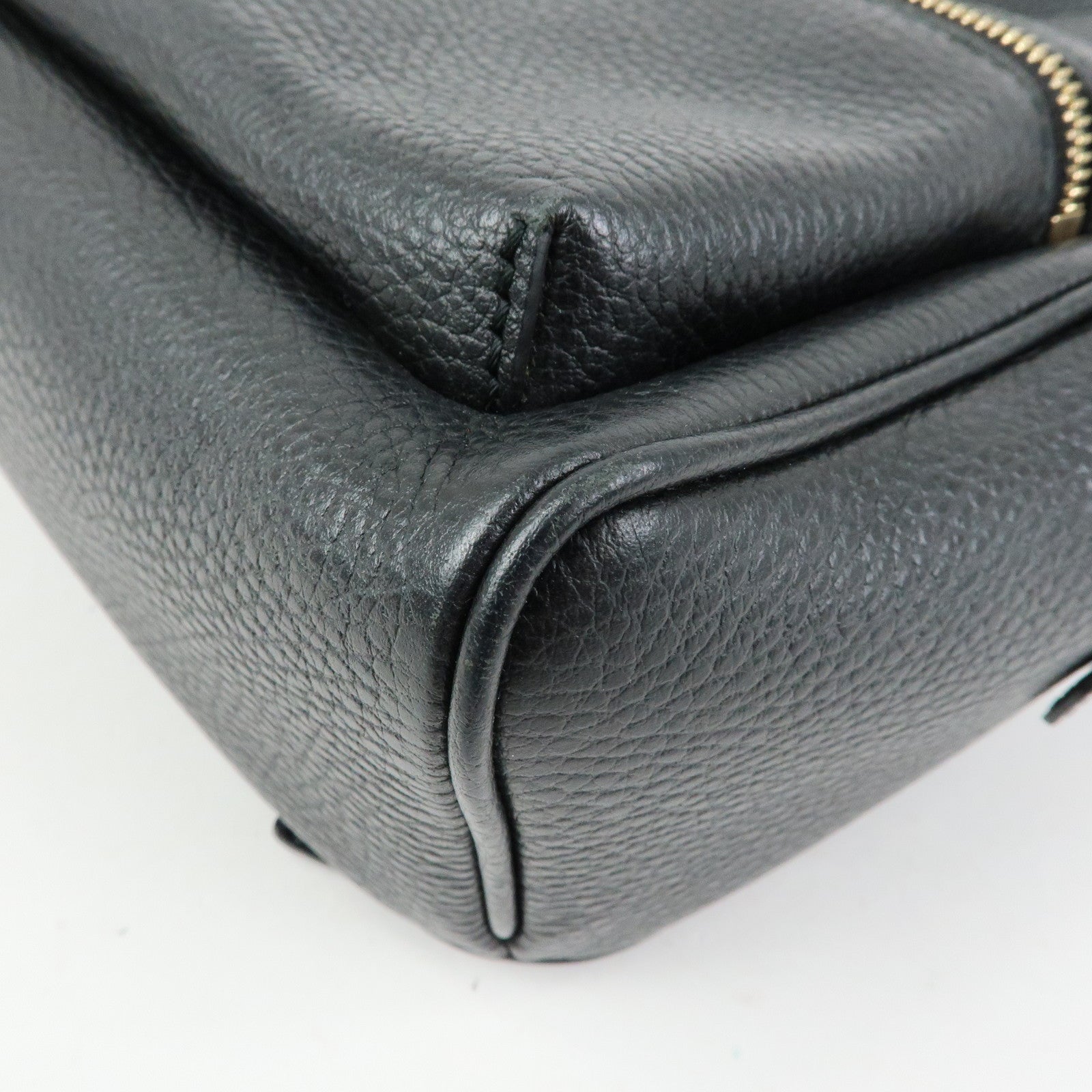 GUCCI SOHO Interlocking G Leather Backpack Rucksack Black 431570