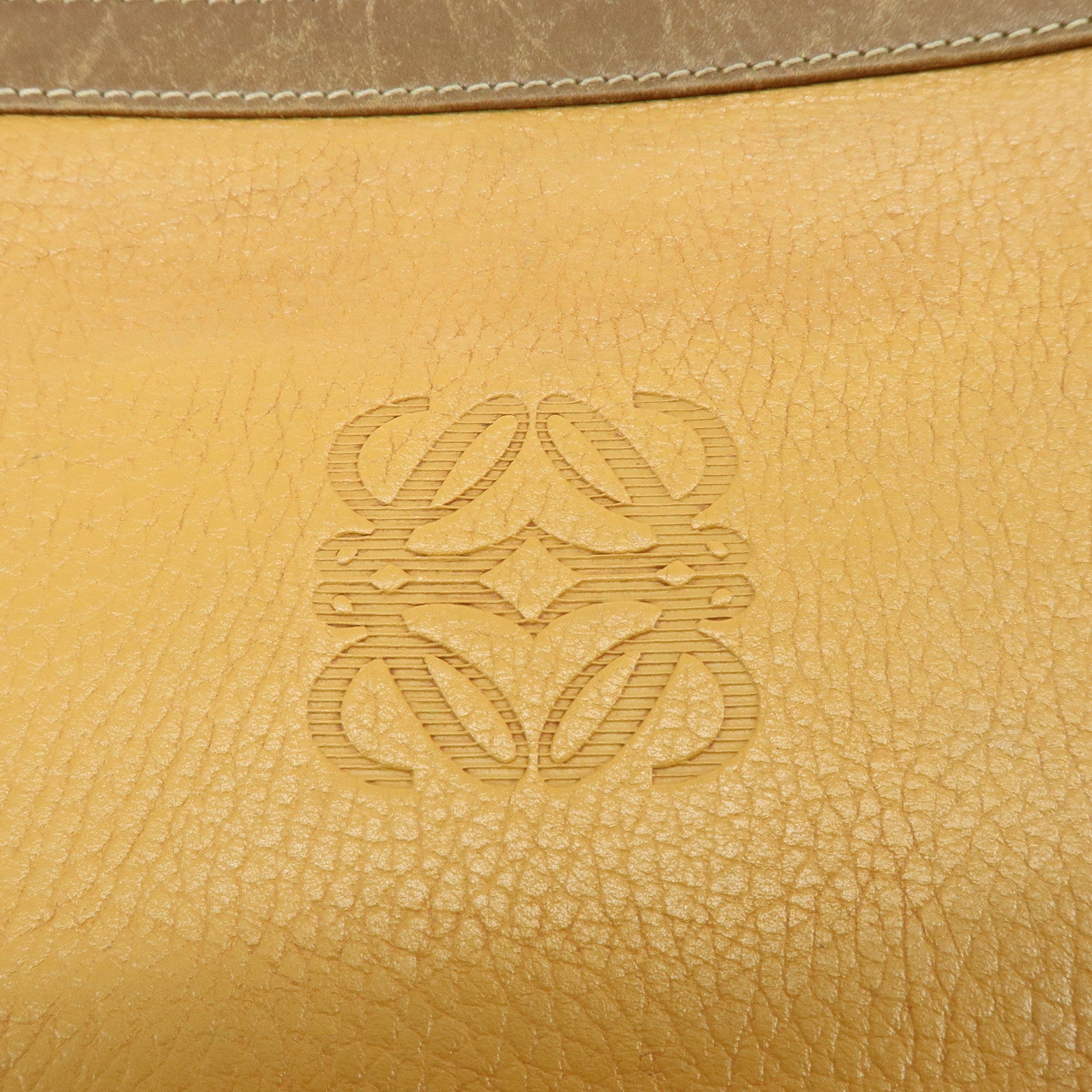 LOEWE Anagram Leather Shoulder Bag Crossbody Bag Brown