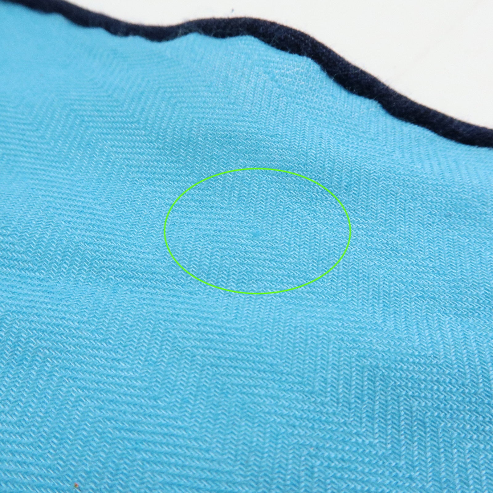 HERMES Cashmere Silk Rosange PM Scarf Blue