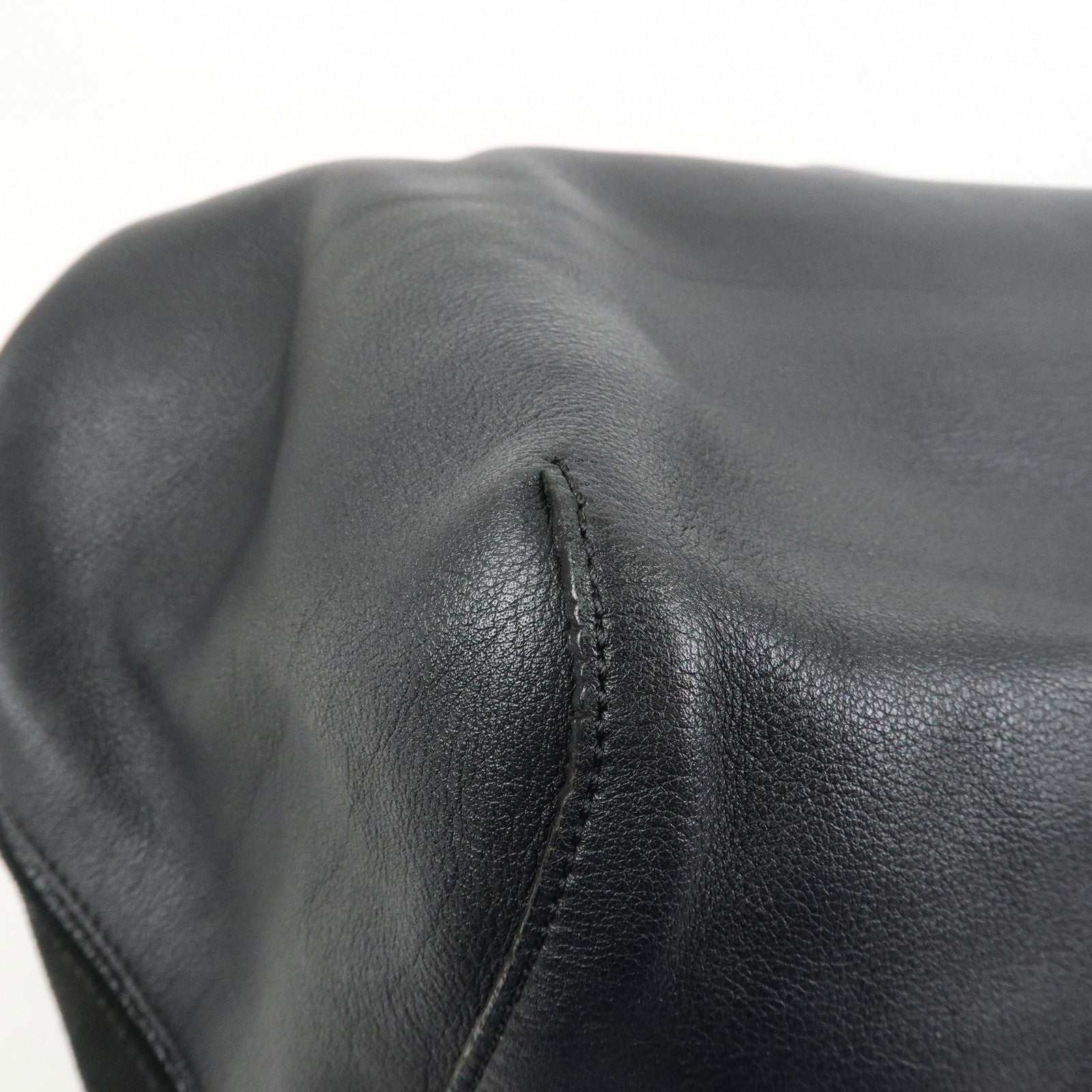 LOEWE Anagram Logo Leather Suede Origami Cubo Hand Bag Black