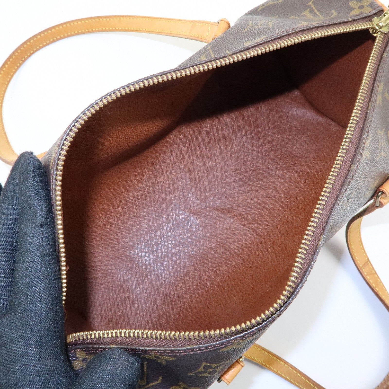 Louis Vuitton Monogram Papillon 30 Hand Bag Brown M51385