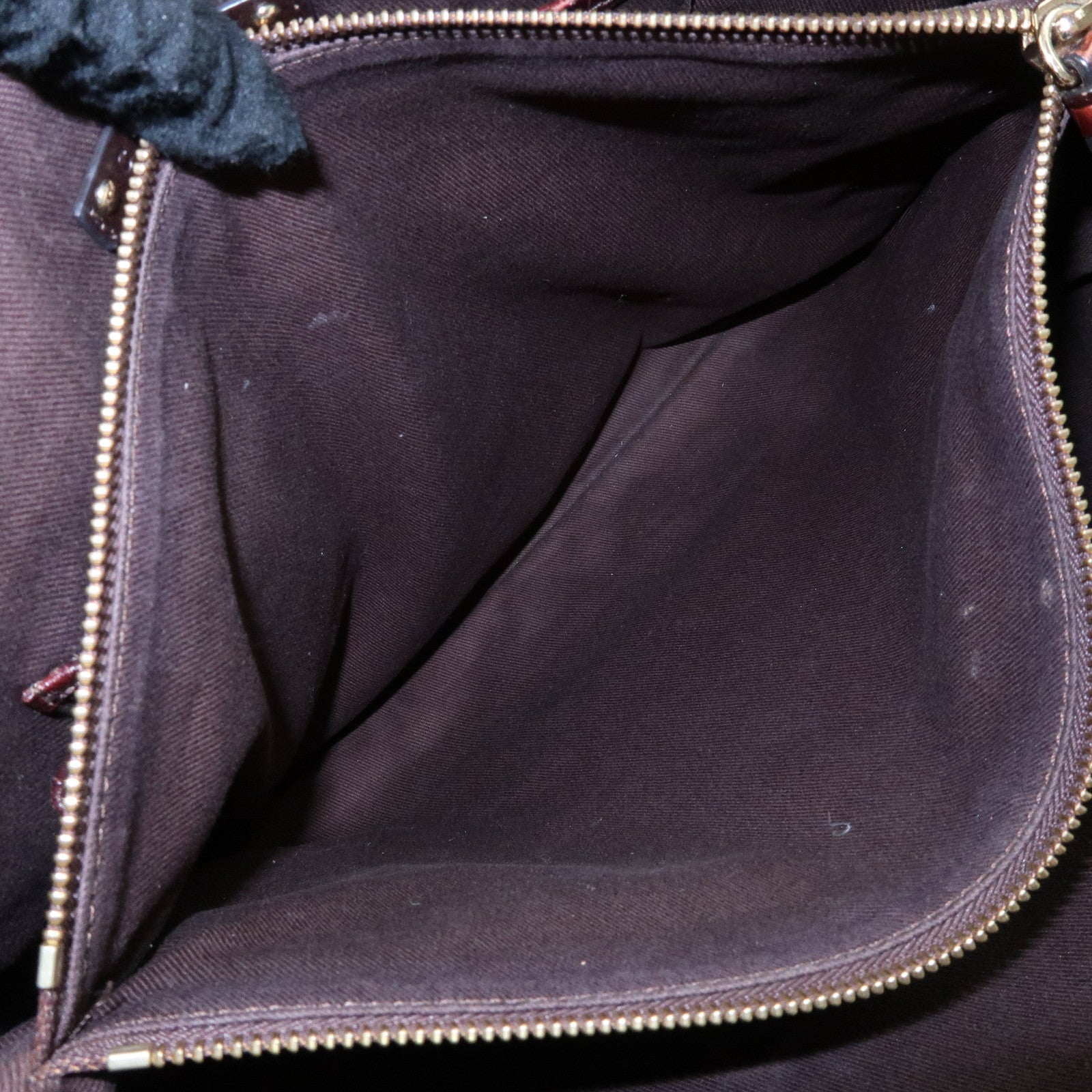 CELINE Macadam Embsossed Leather Canvas Tote Bag Hand Bag Brown