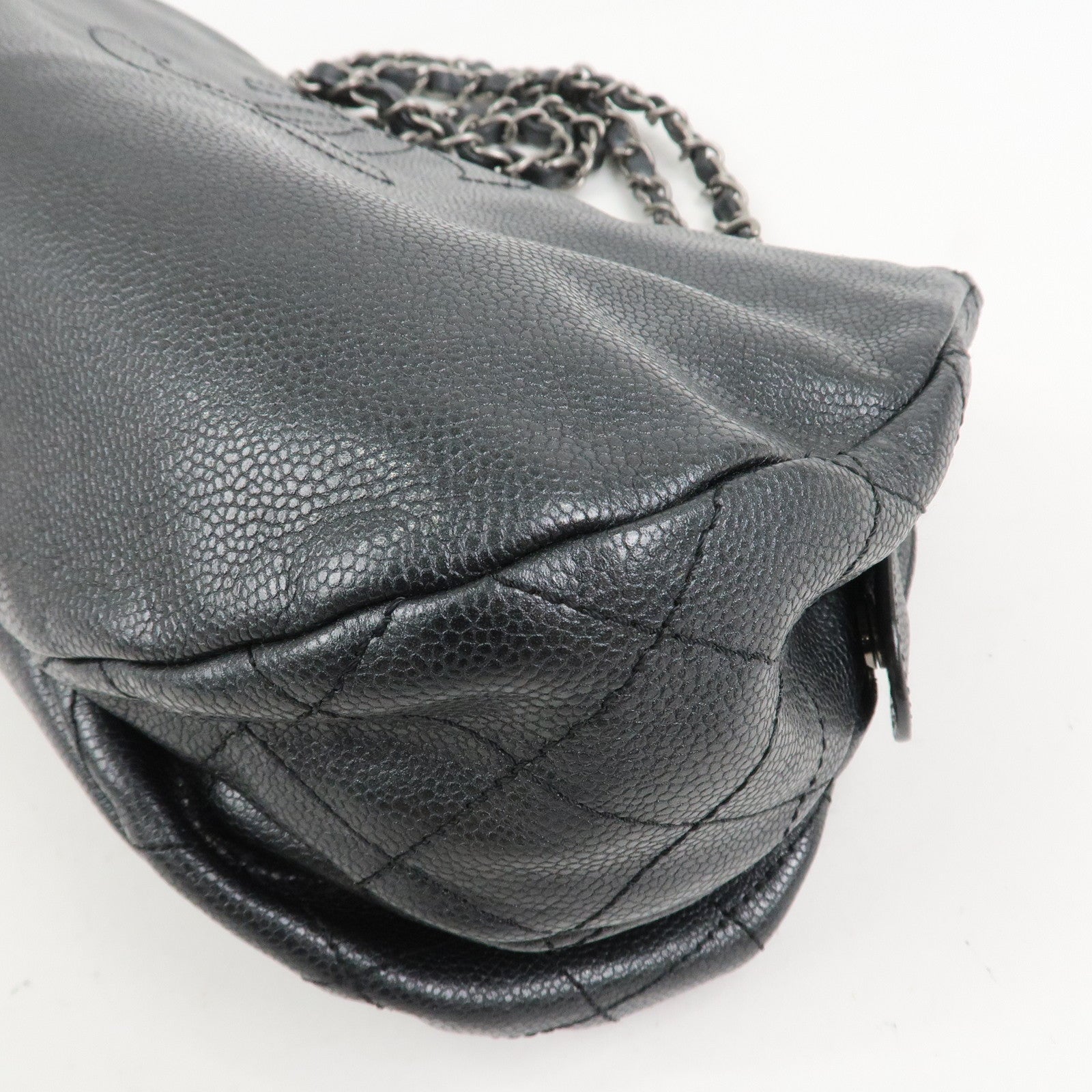 CHANEL COCO Mark Caviarskin Chain Shoulder Bag Black