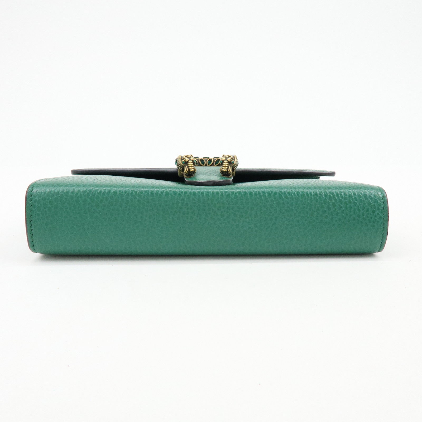 GUCCI Dionysus Leather Chain Shoulder Bag Wallet Green 401231