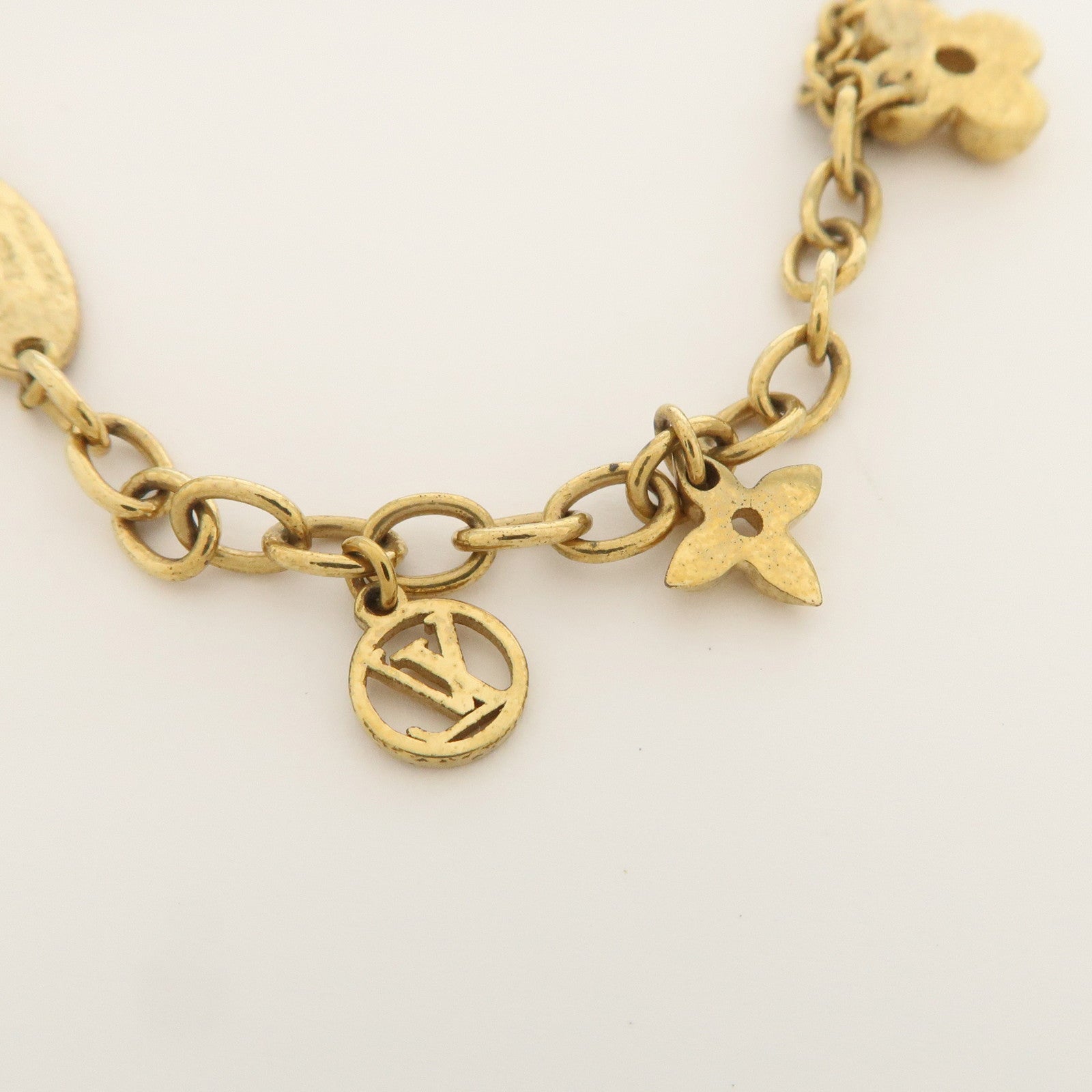 Louis Vuitton Monogram Metal Blooming Bracelet Gold M64858