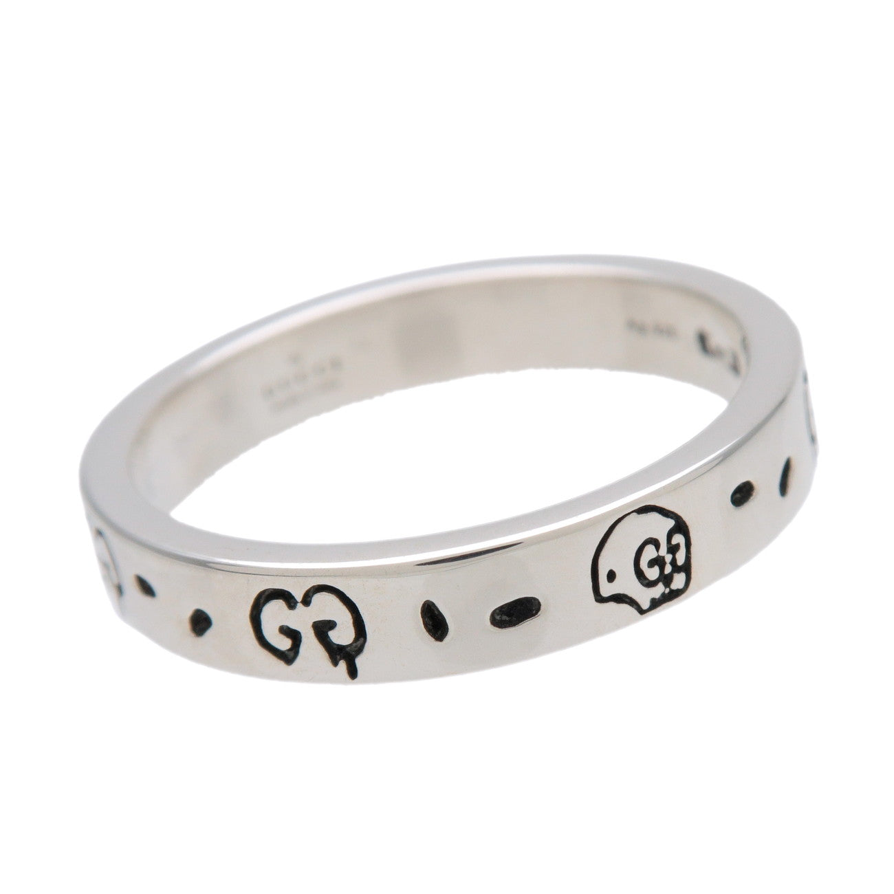 GUCCI Ghost Ring SV925 #21 US9.5 EU61 HK21 Silver 477932