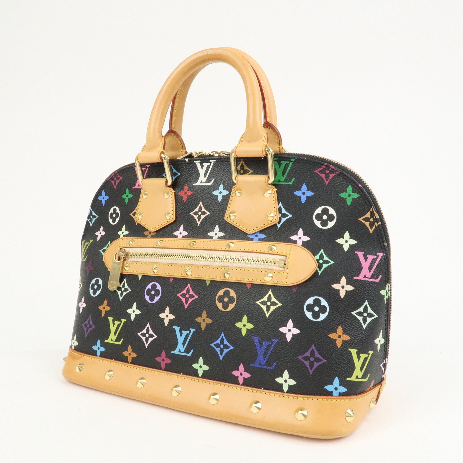 Louis Vuitton Monogram Multicolor Alma Hand Bag Noir M92646