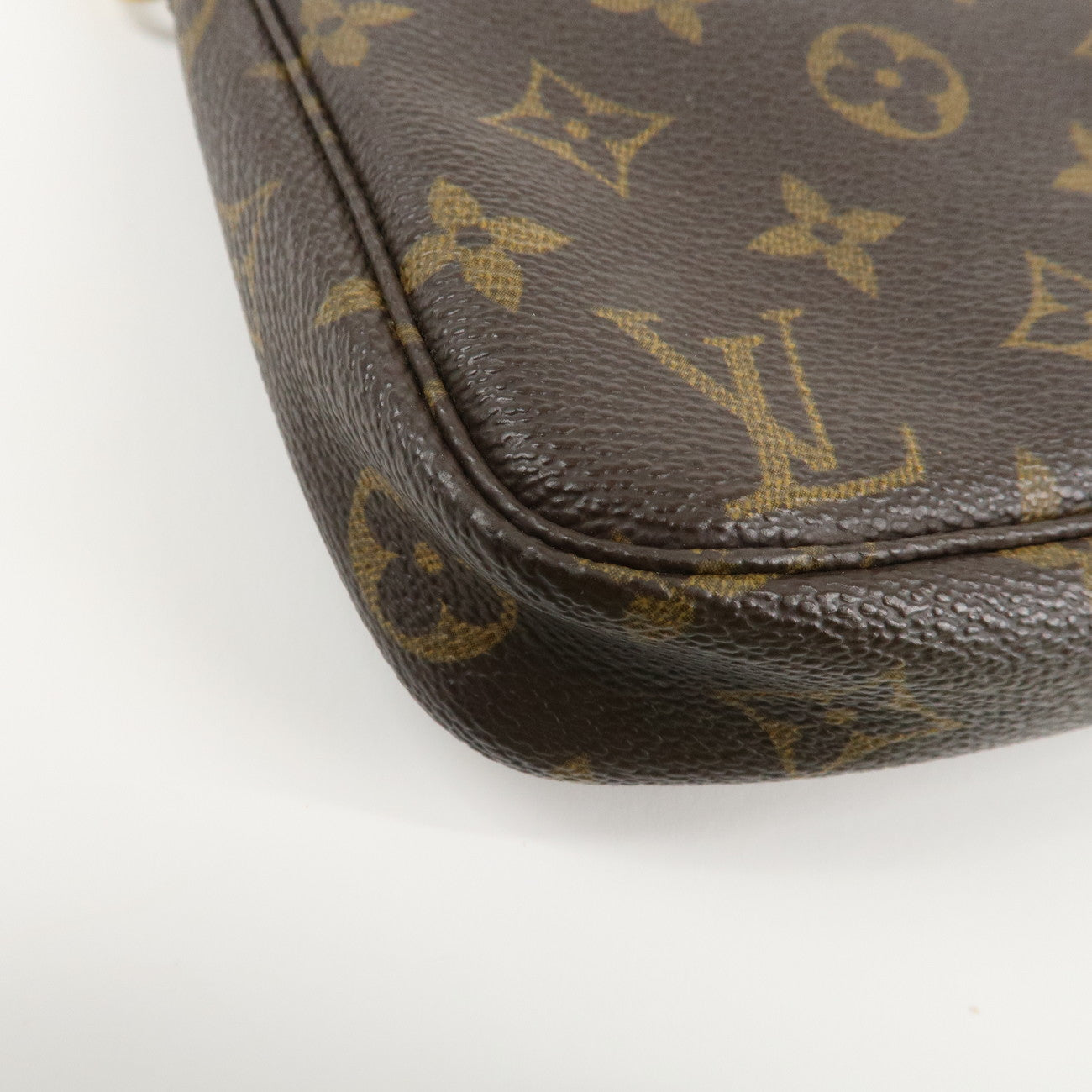 Louis Vuitton Monogram Pochette Accessoires Hand Bag Brown M51980 Used