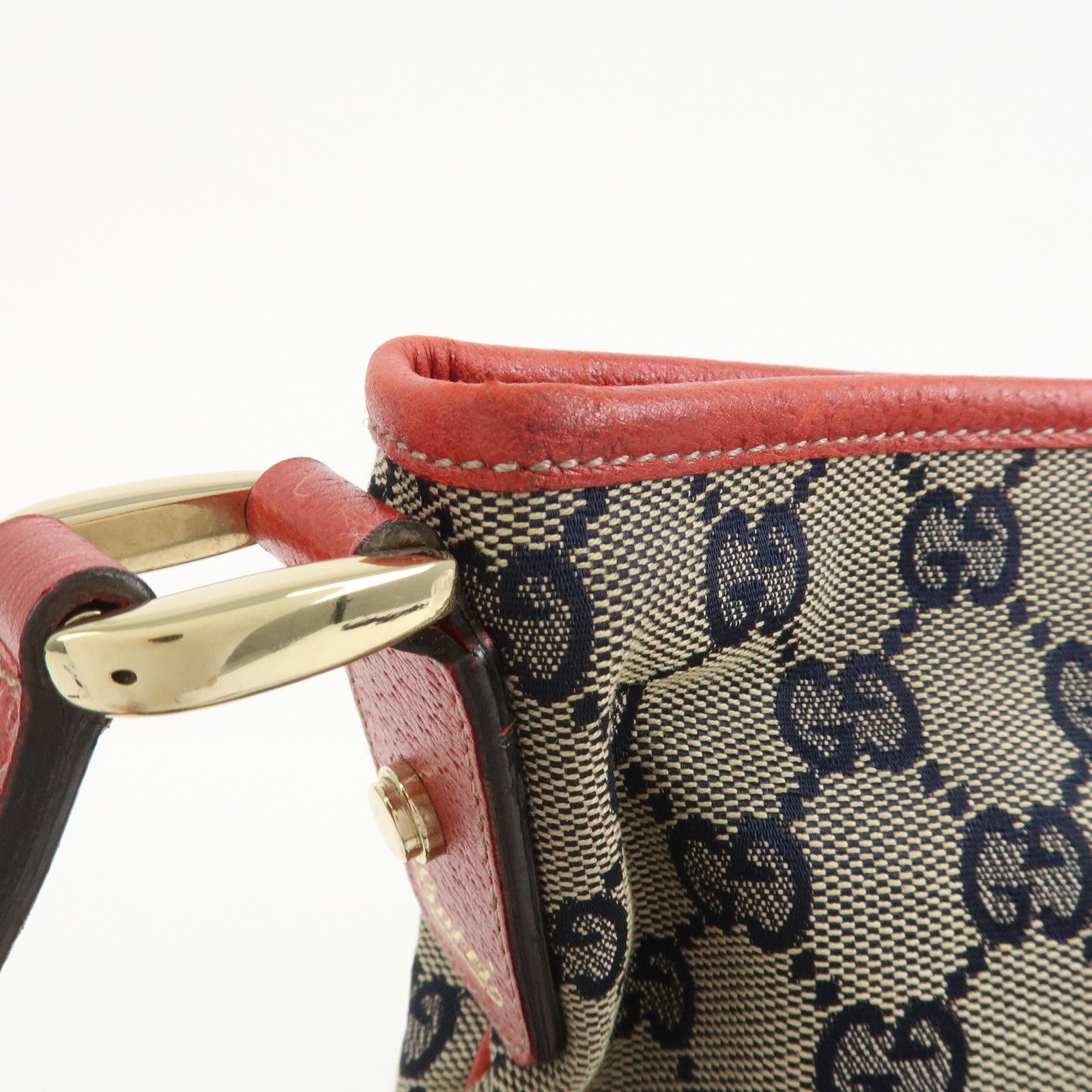 GUCCI Abbey GG Canvas Leather Shoulder Bag Crossbody Bag 131326