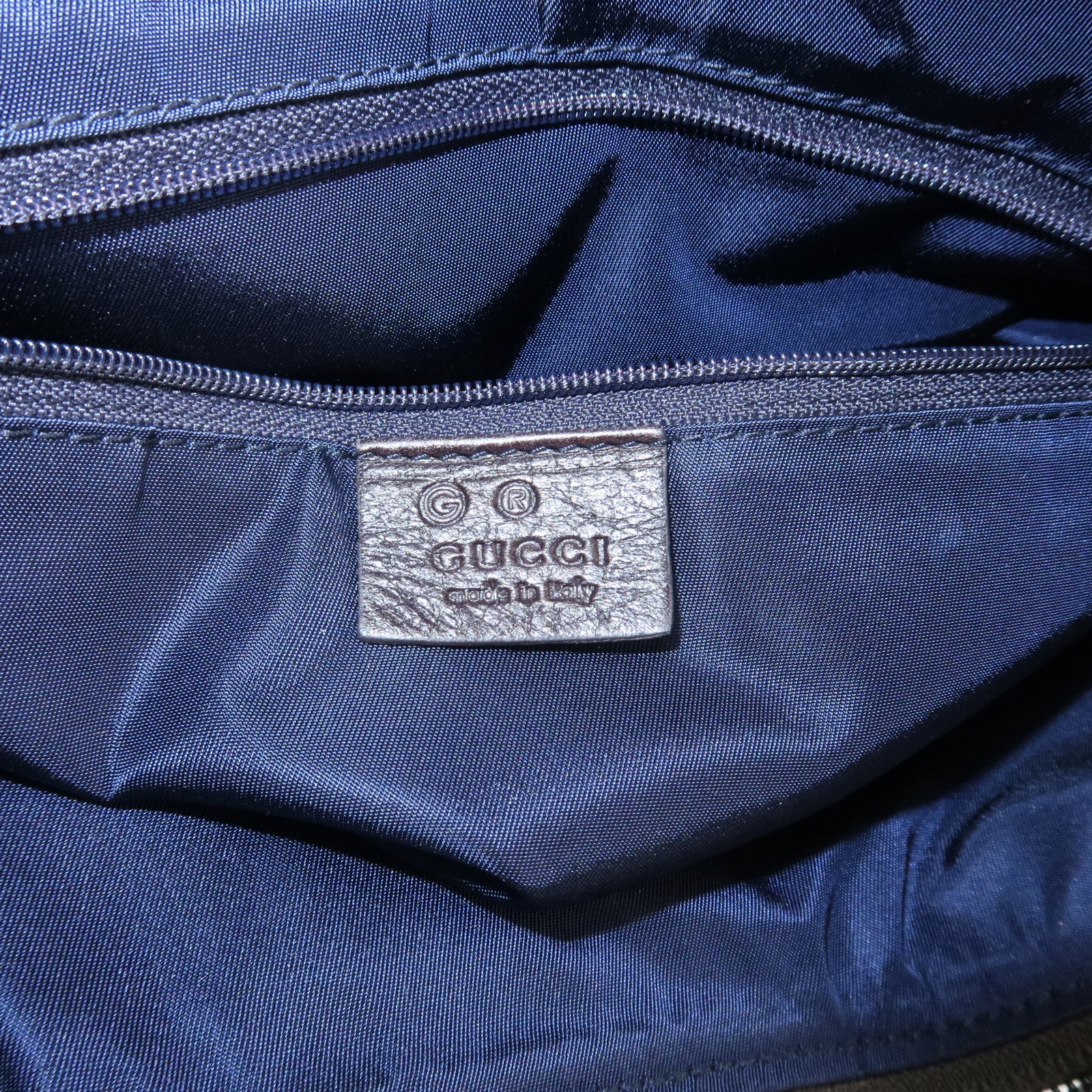 GUCCI Sherry Nylon Canvas GG Marmont Charm Shoulder Bag 264219