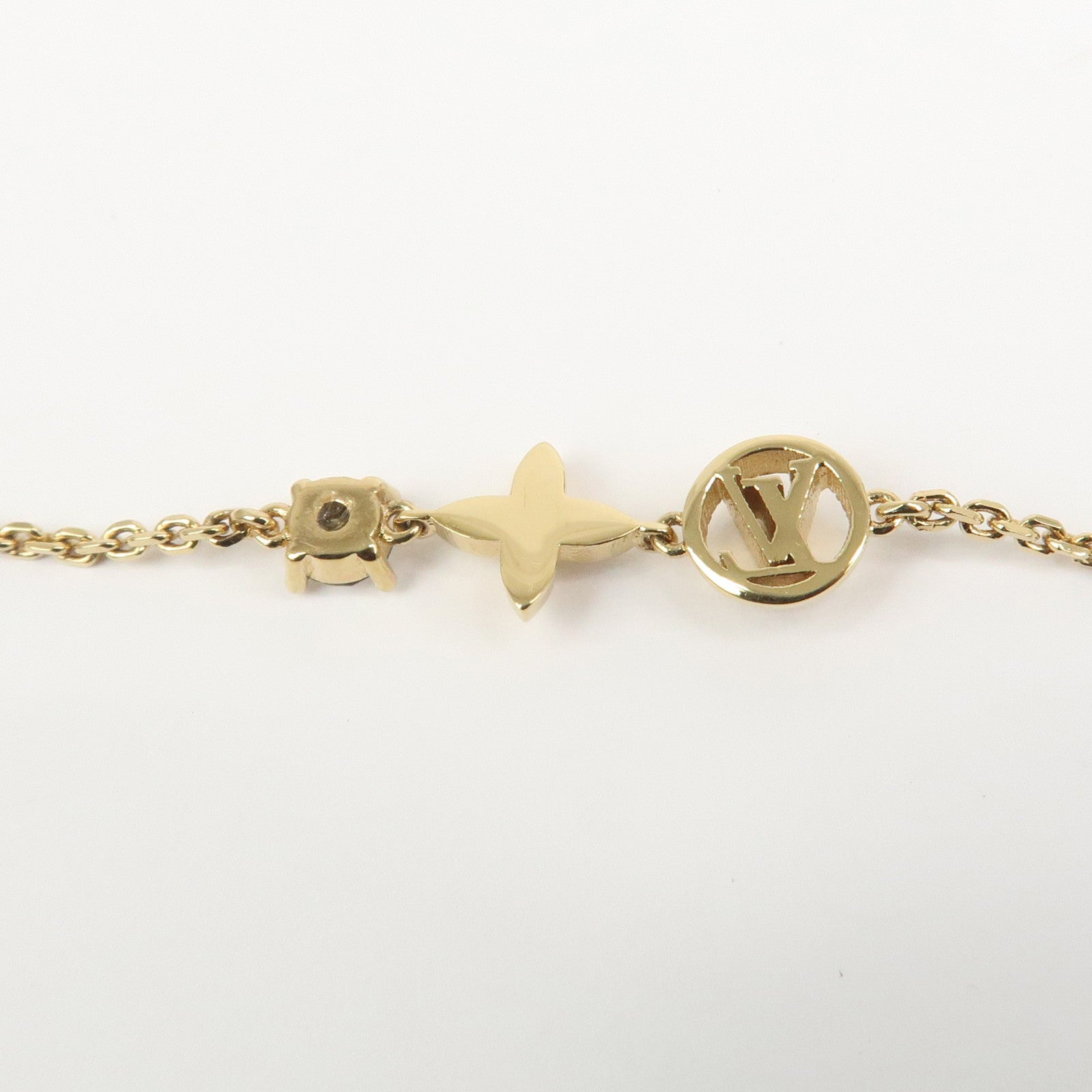 Louis Vuitton Petit Louis Metal Strass Bracelet Gold M00374