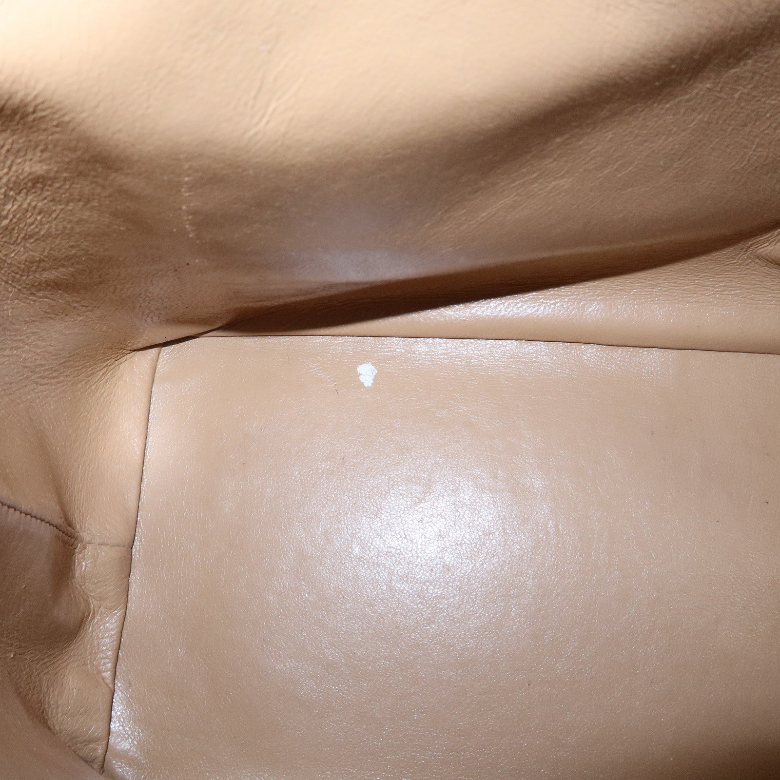 CHANEL Matelasse Caviarskin Medalion Tote Bag Hand Bag Beige A01804 Used