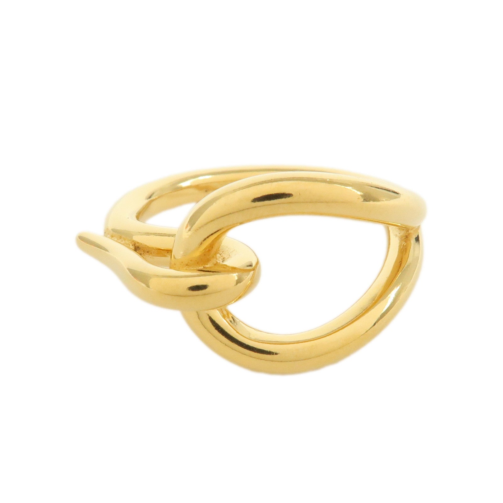 HERMES Metal Jumbo Scarf Ring Scarf Accessory Gold