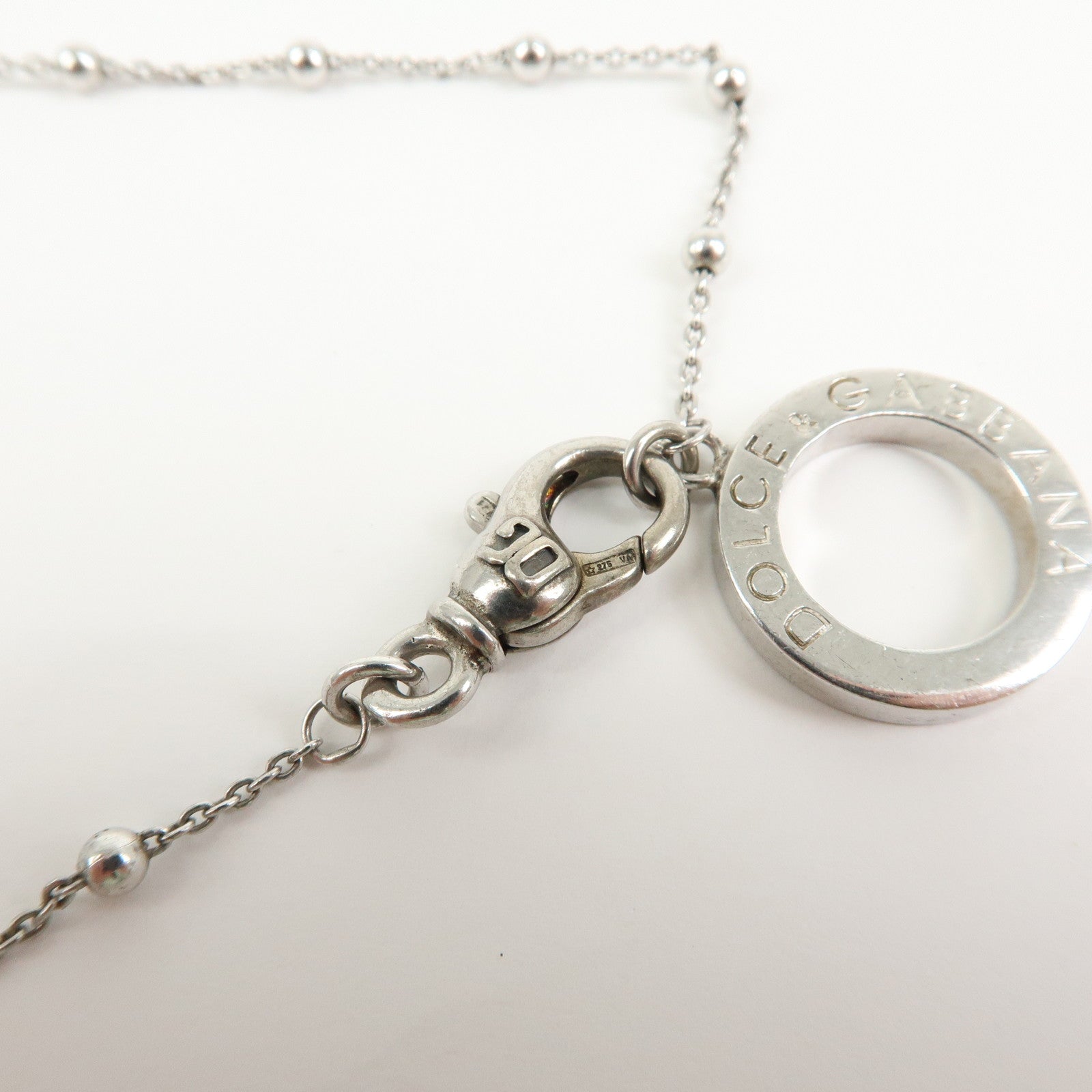 Dolce & Gabbana Sterling Pendant Necklace SV925 Silver