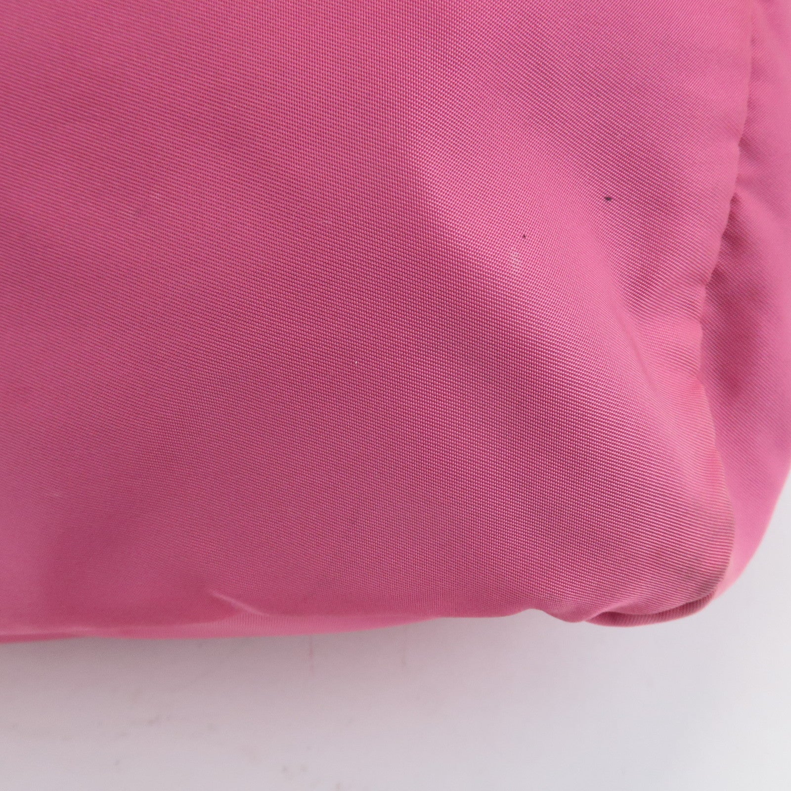 PRADA Triangle Logo Leather Nylon 2Way Bag Tote Bag Pink Black