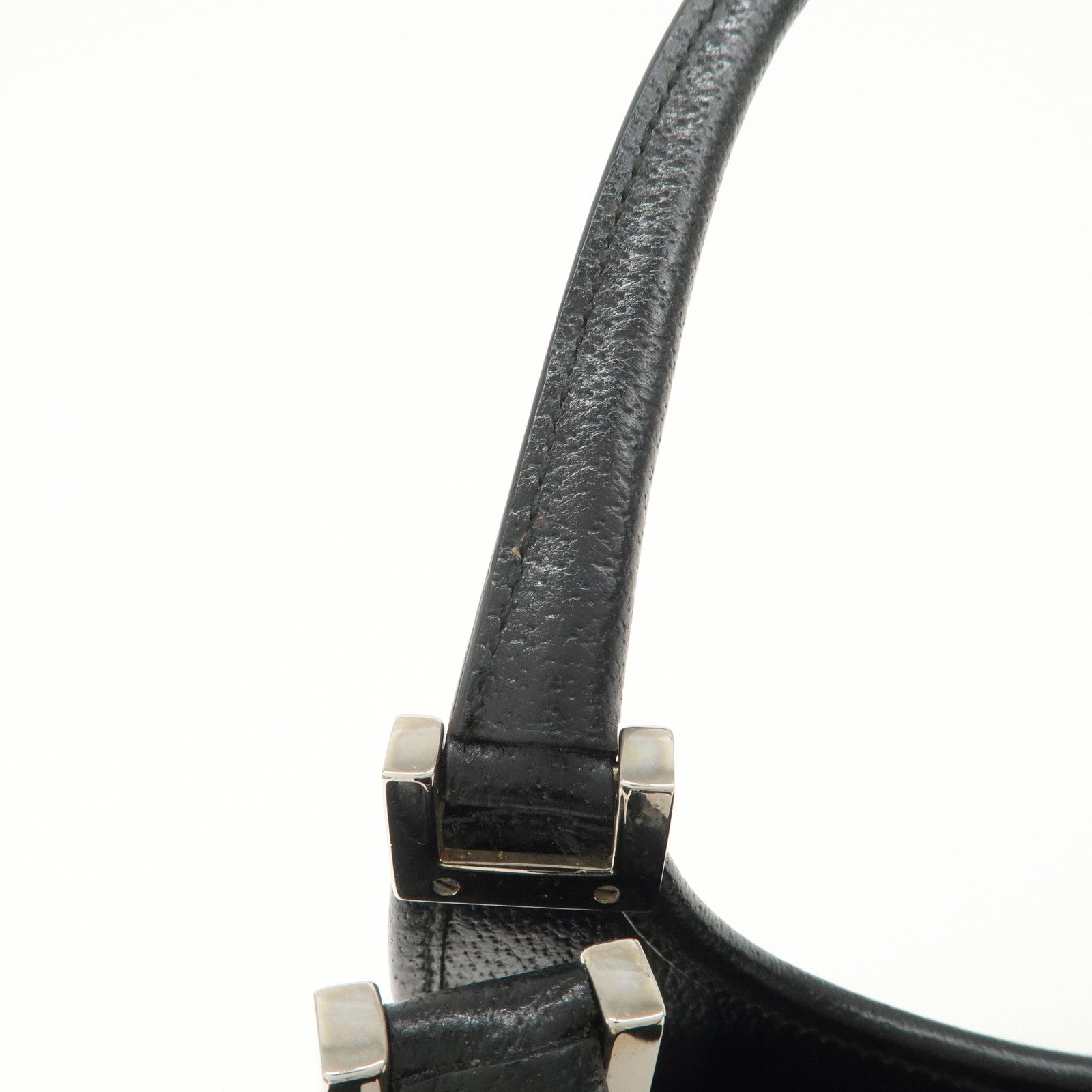 GUCCI Jackie Logo Leather Hand Bag Shoulder Bag Black 002.1068