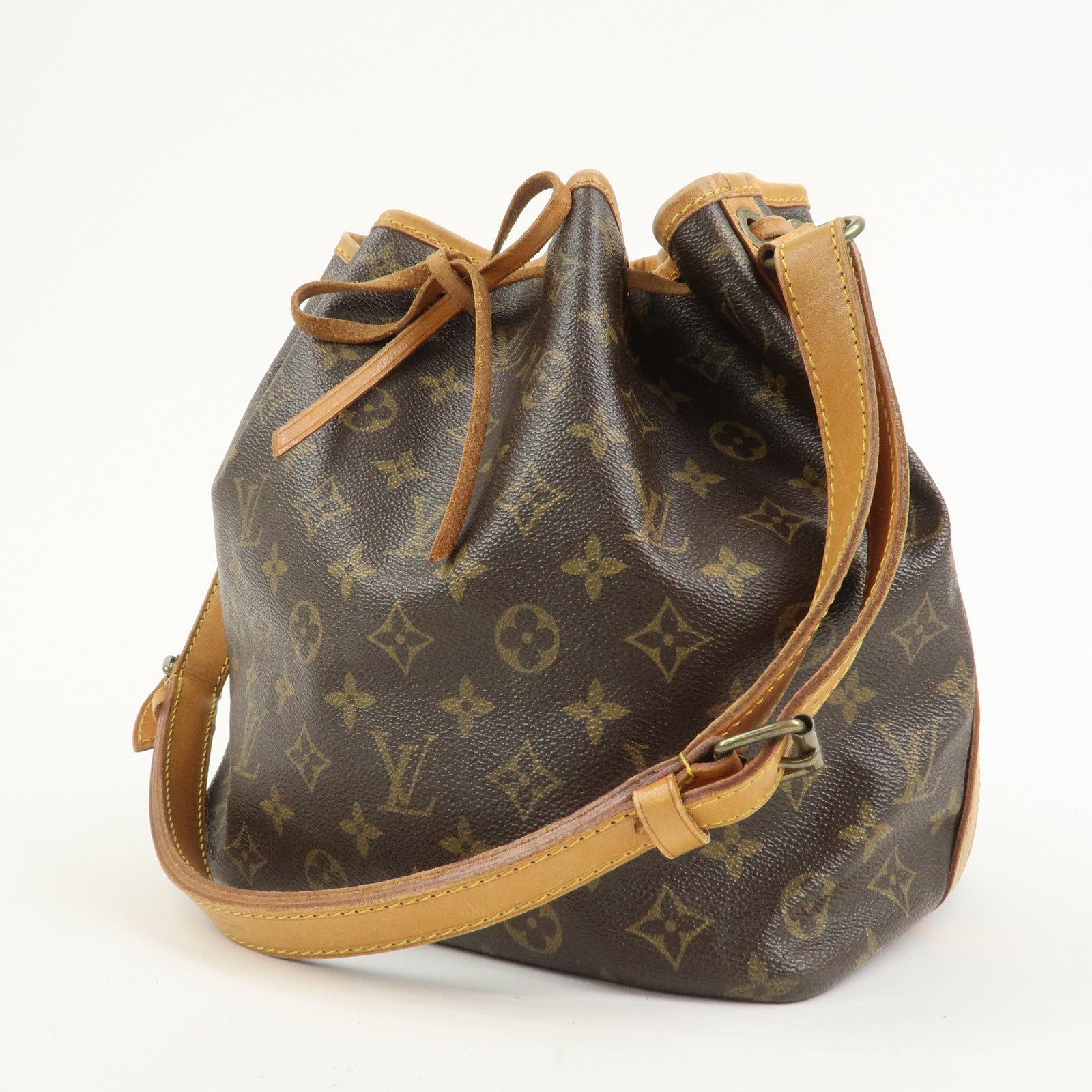 Louis Vuitton Monogram Petit Noe Shoulder Bag Brown M42226