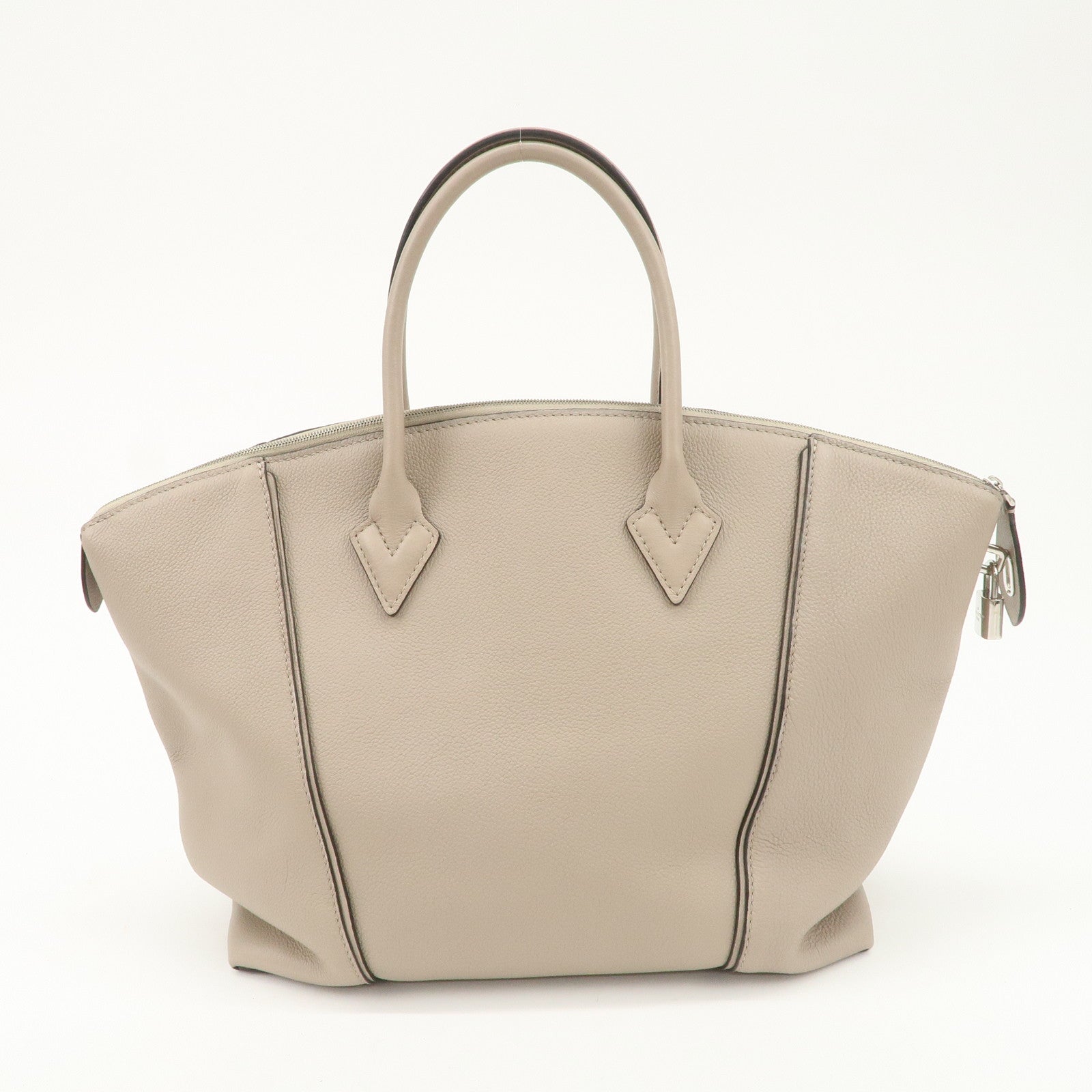 Louis Vuitton PARNASSEA Lock It MM Hand Bag Tote Bag Beige M94593